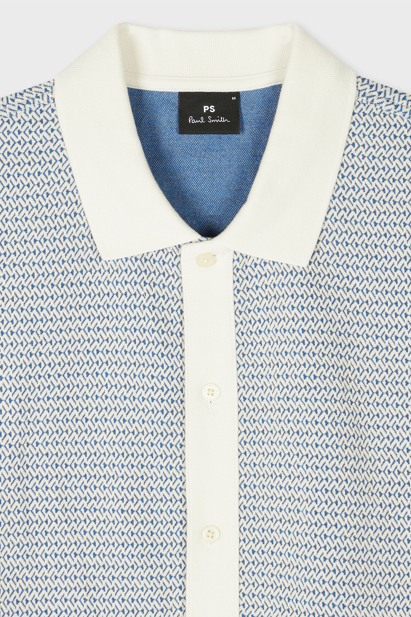 MENS SS POLO SHIRT BUTTON FRONT OFF WHITE 3