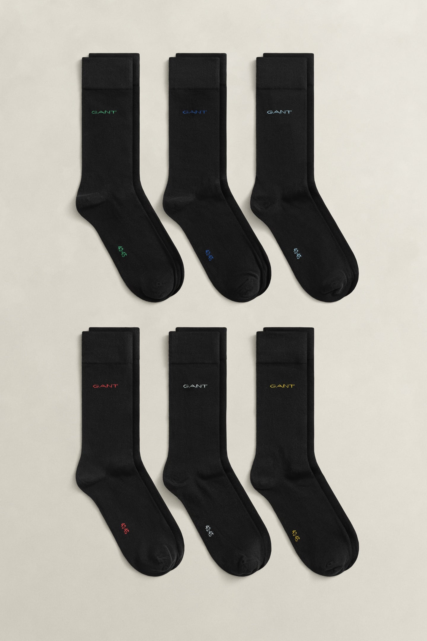 SOFT COTTON SOCKS 6-PACK BLACK 1