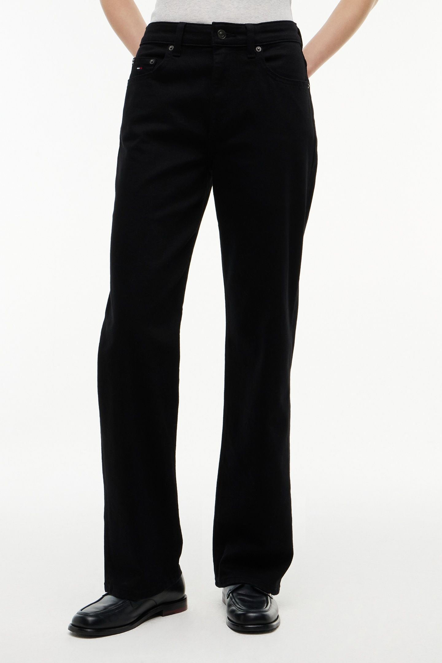 KIRA MID RISE STRAIGHT DENIM BLACK 5