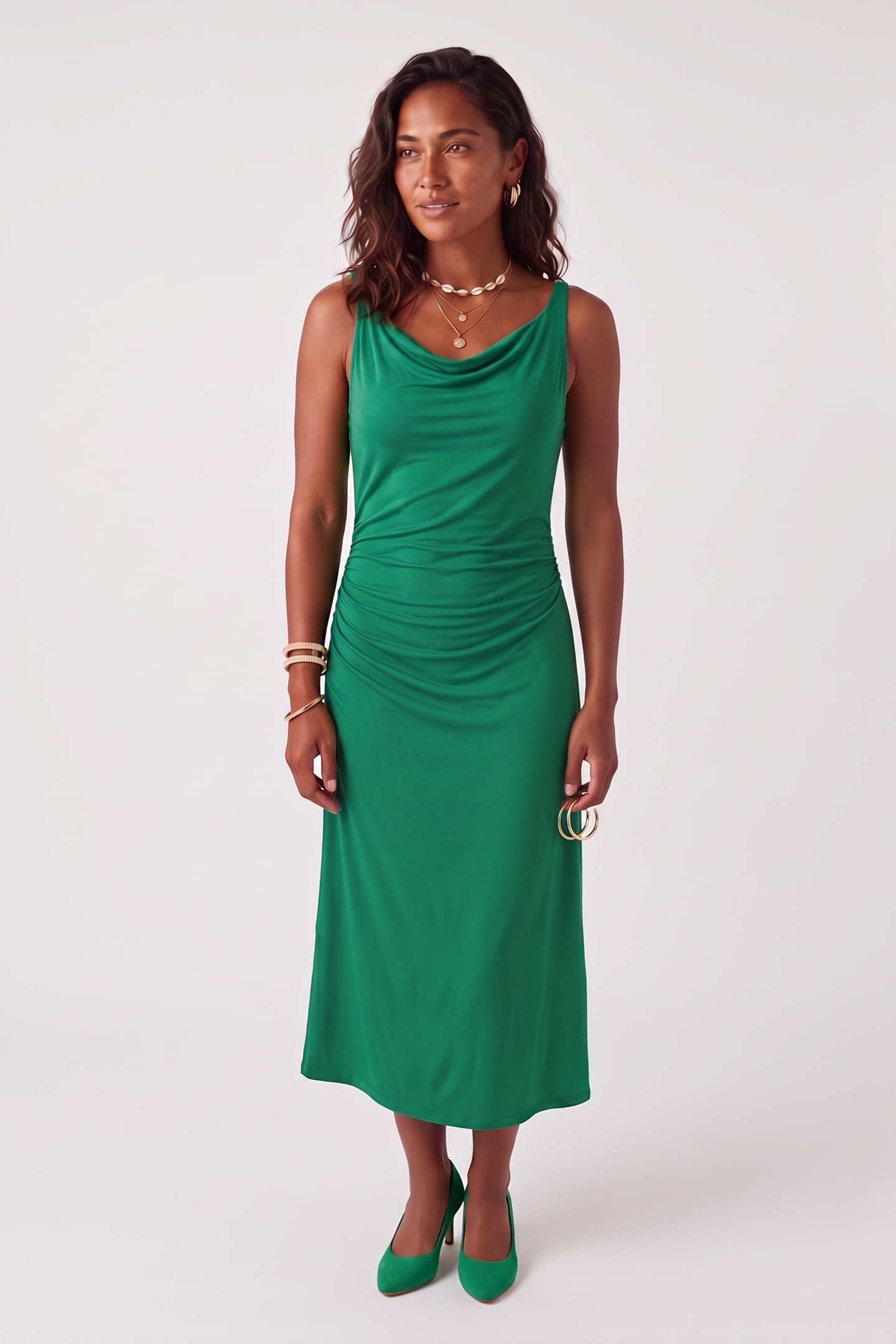LA FAINA DRESS GREEN 1
