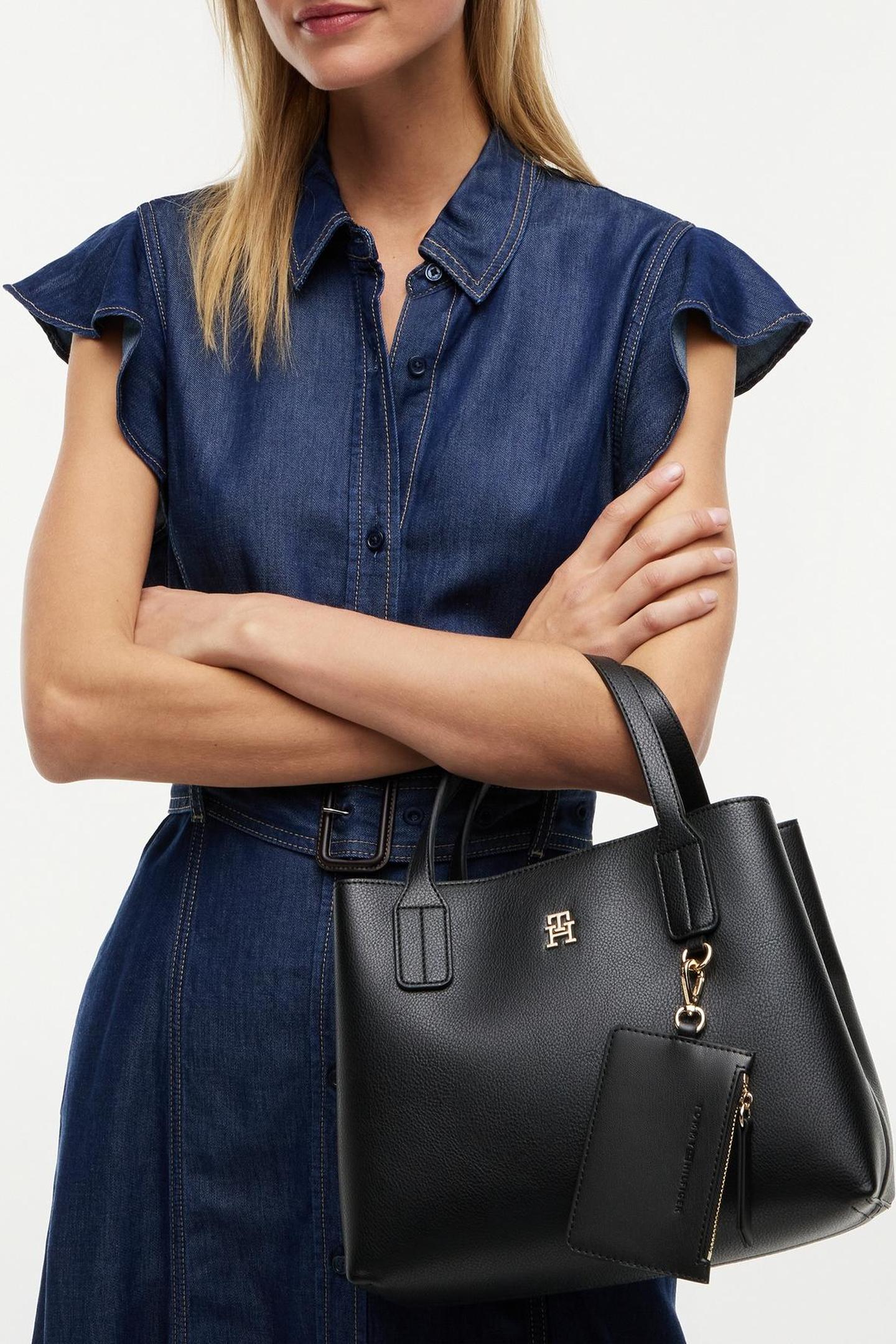 TH ICON MINI SATCHEL BLACK 1