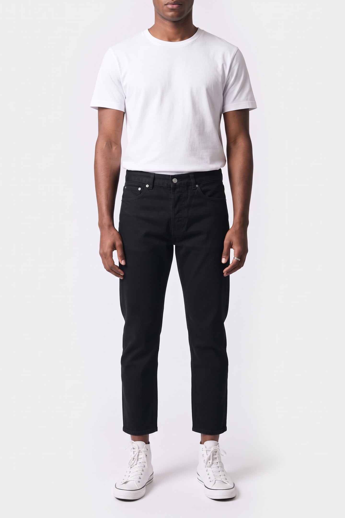 EDDIE REGULAR CROP FIT DENIM BLACK 1