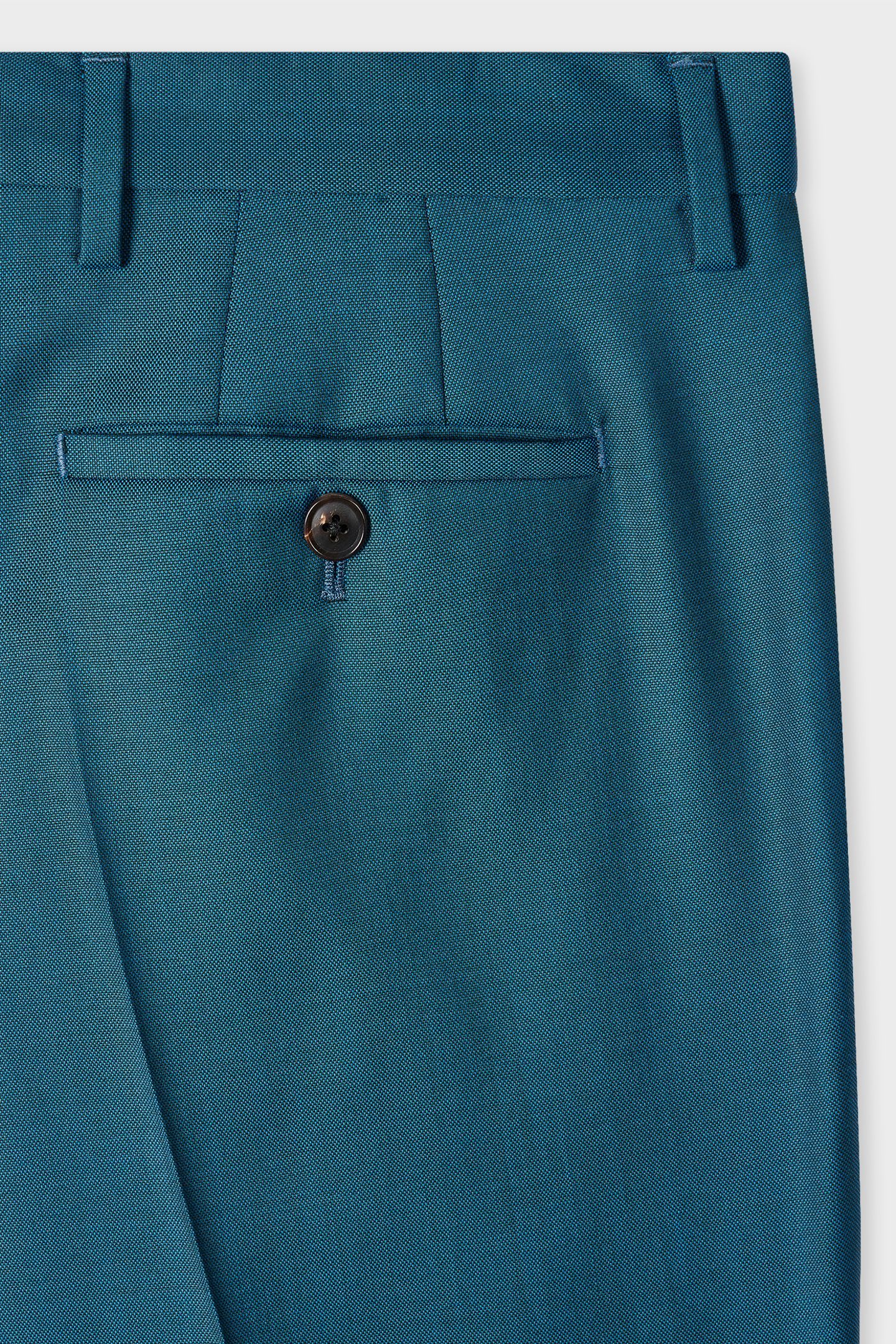 MENS TAILORED FIT 2 BUTTON SUIT PETROL BLUE 7