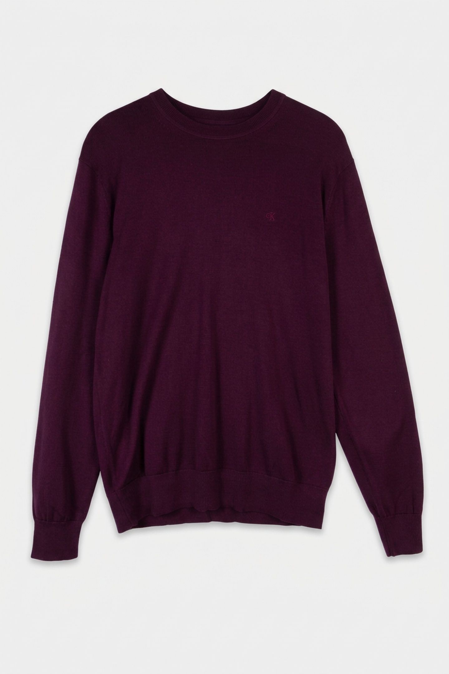 LS SUPIMA COTTON CREWNECK PASSION PLUM 3