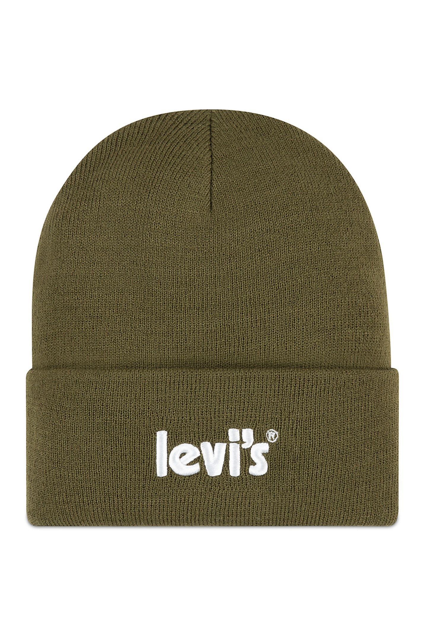 UNISEX LAN POSTER LOGO BEANIE DARK OLIVE 1