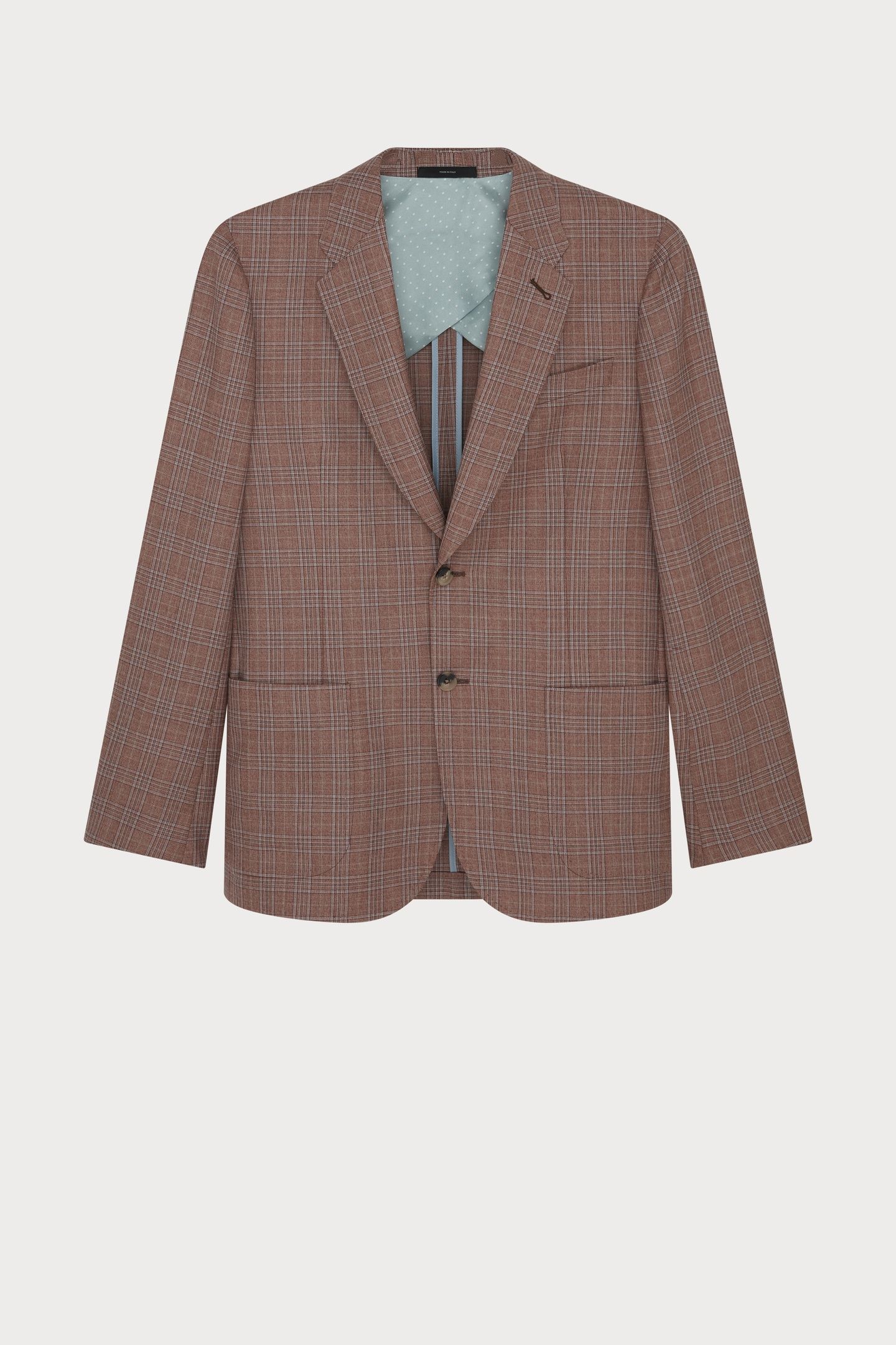 MENS 2 BUTTON JACKET CORAL RED 4