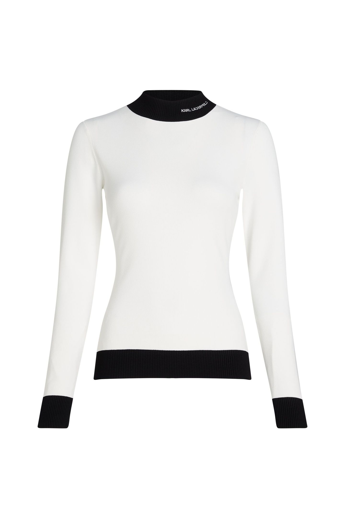 LOGO TURTLE NECK WHITE/BLACK 1