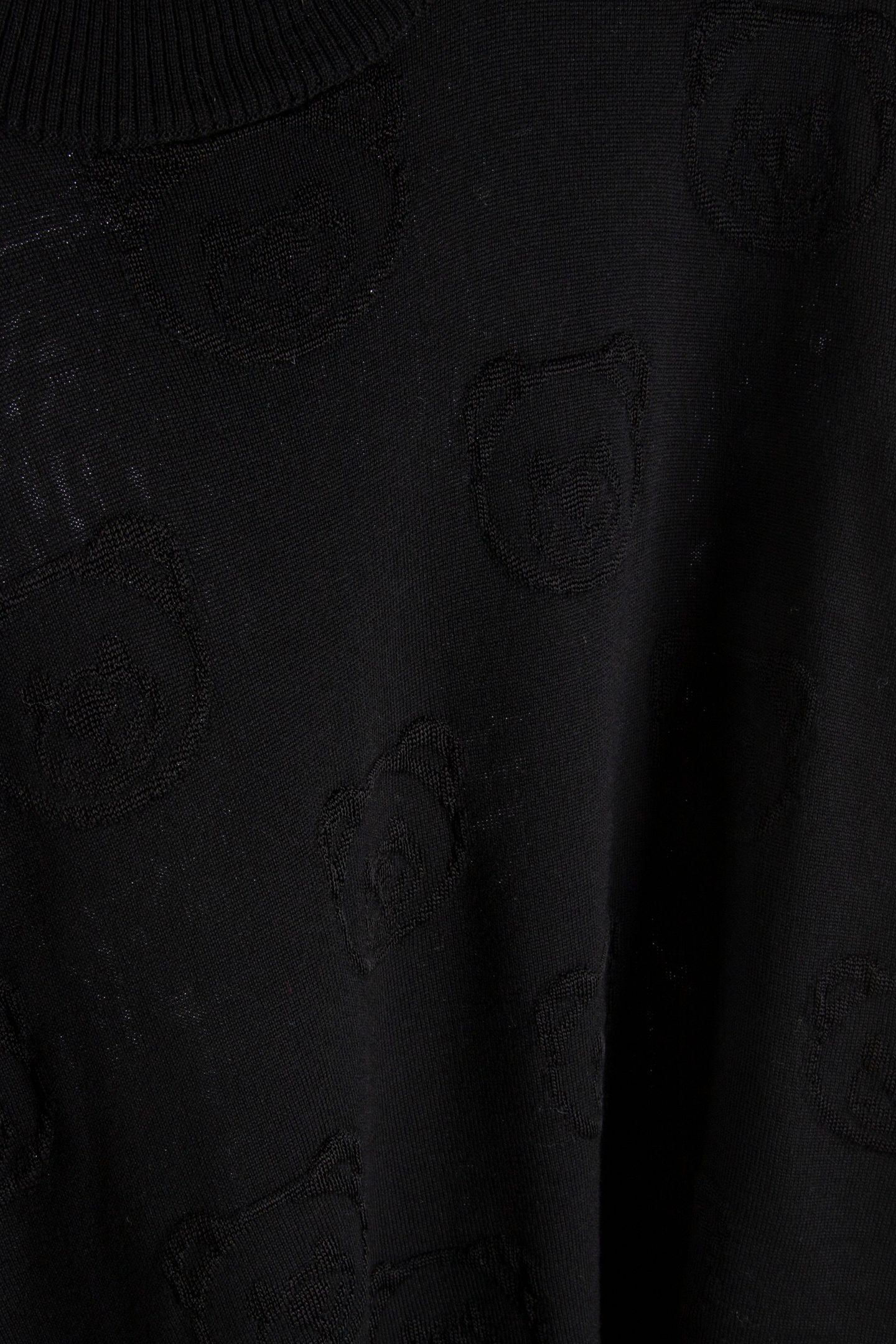 ALLOVER TEDDY BEAR WOOL DRESS BLACK 4
