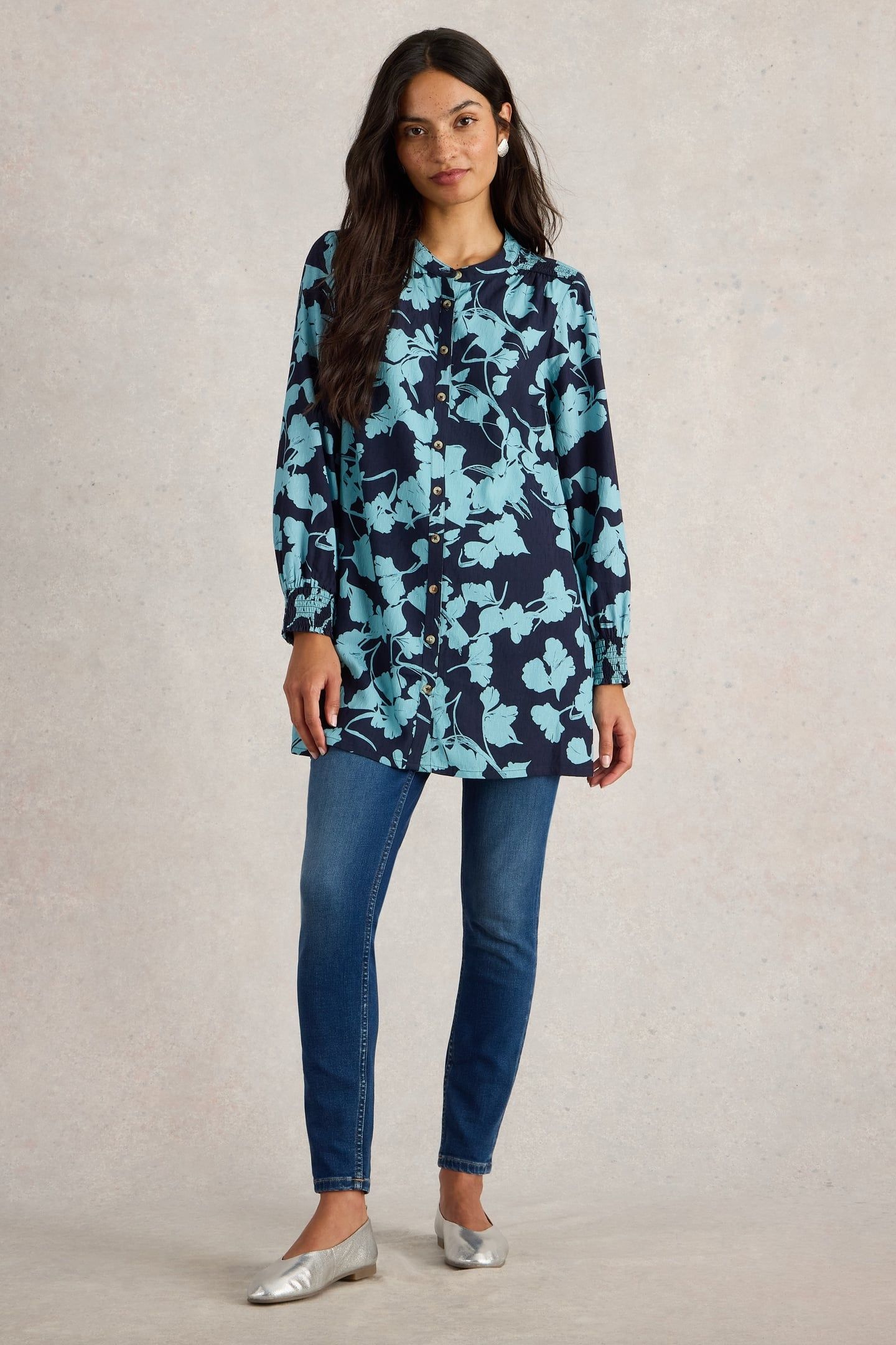 AMY TUNIC NAVY PRINT 1