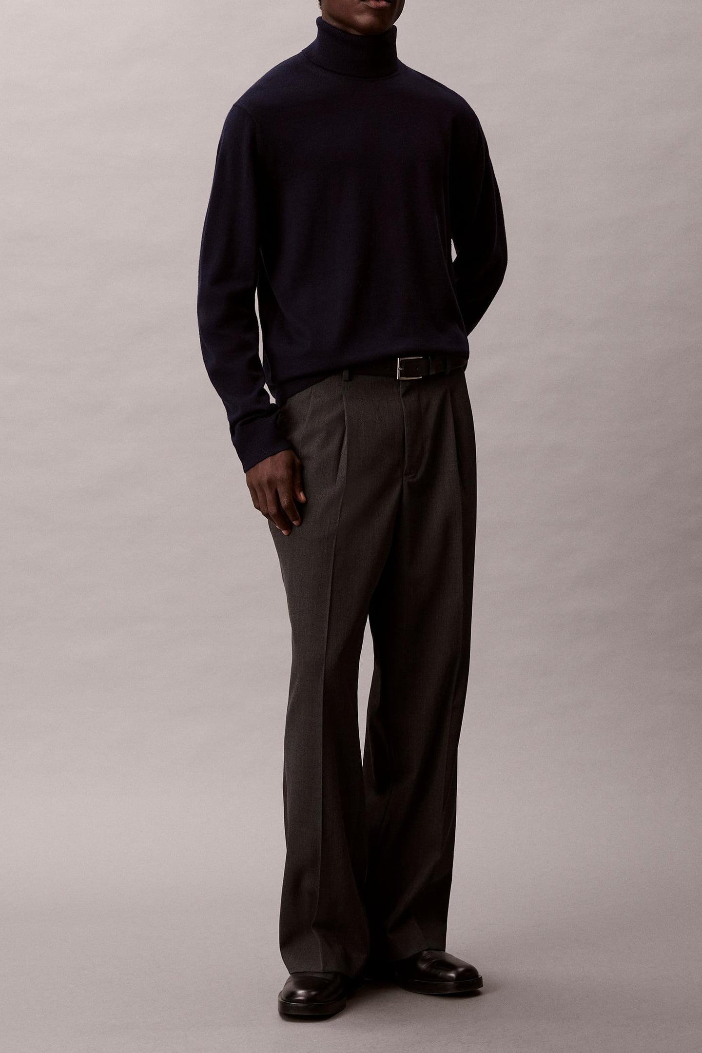 LS 100% MERINO T-NECK DARK SAPPHIRE 3