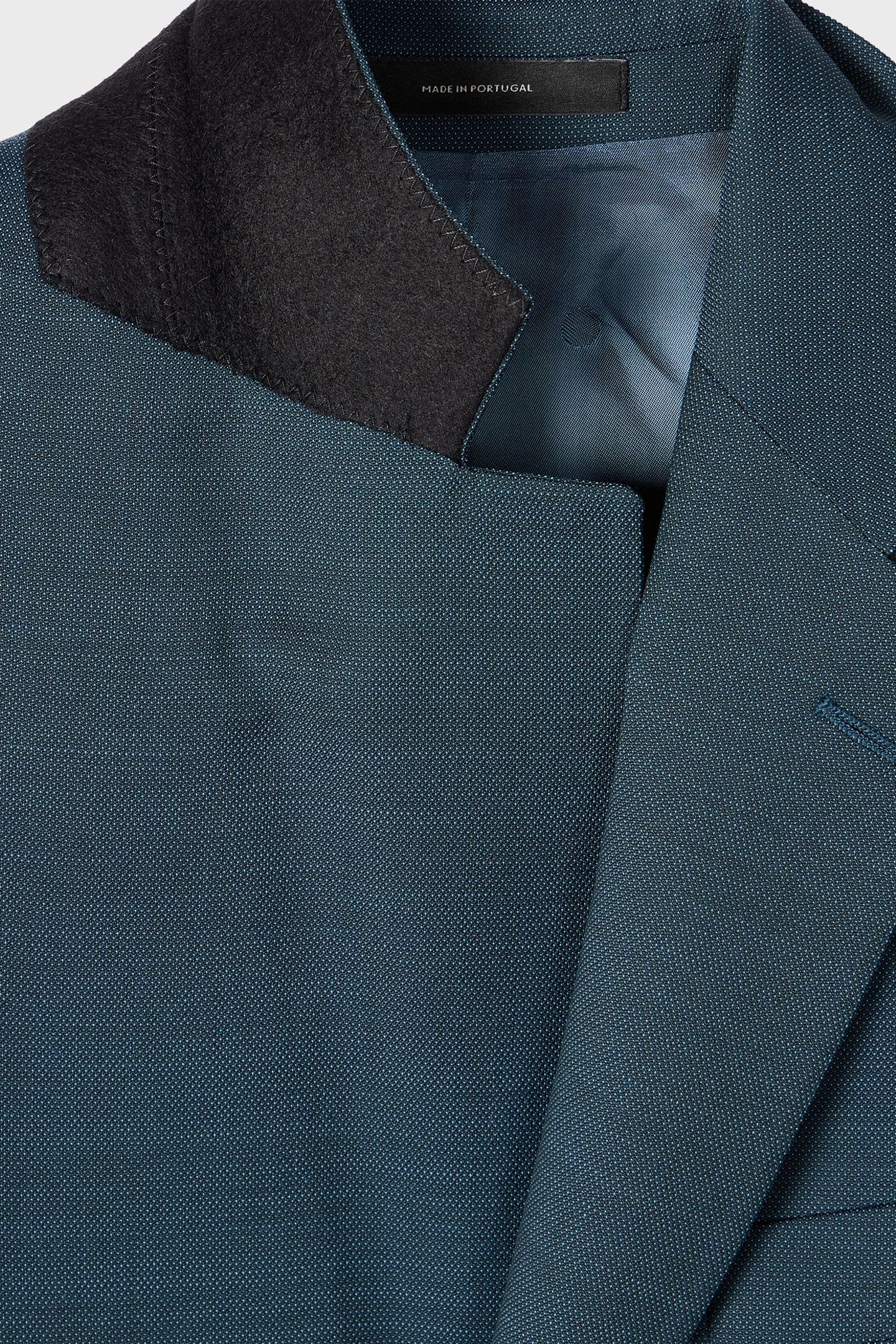 MENS TAILORED FIT 2 BUTTON SUIT PETROL GREEN 4