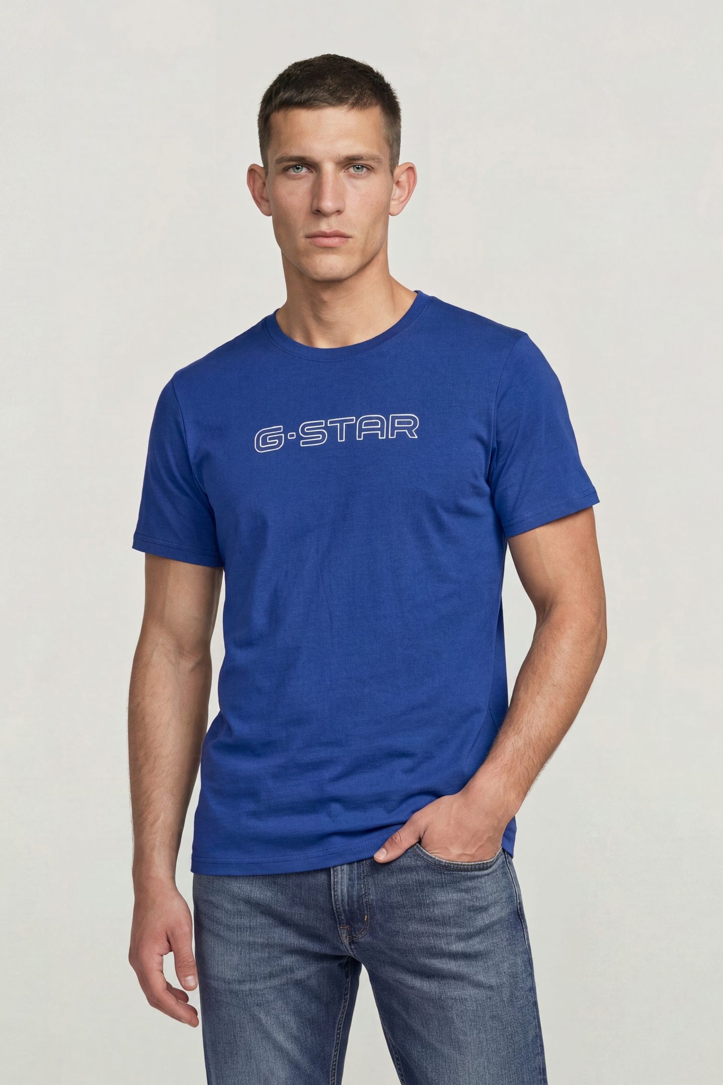 G-STAR SLIM T-SHIRT S/S MEDIUM BLUE 1