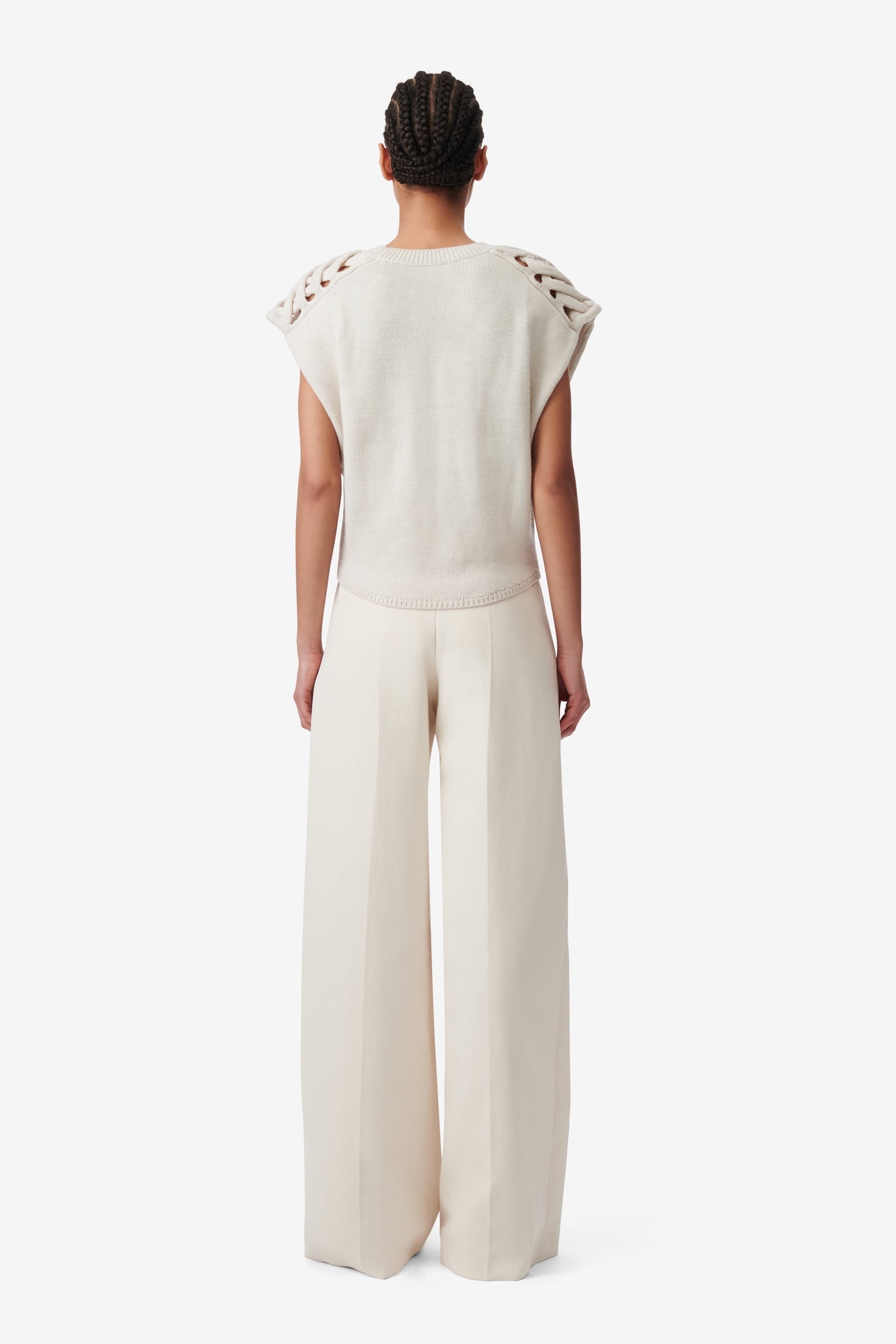 AMAYA SWEATER ECRU/WHITE 2