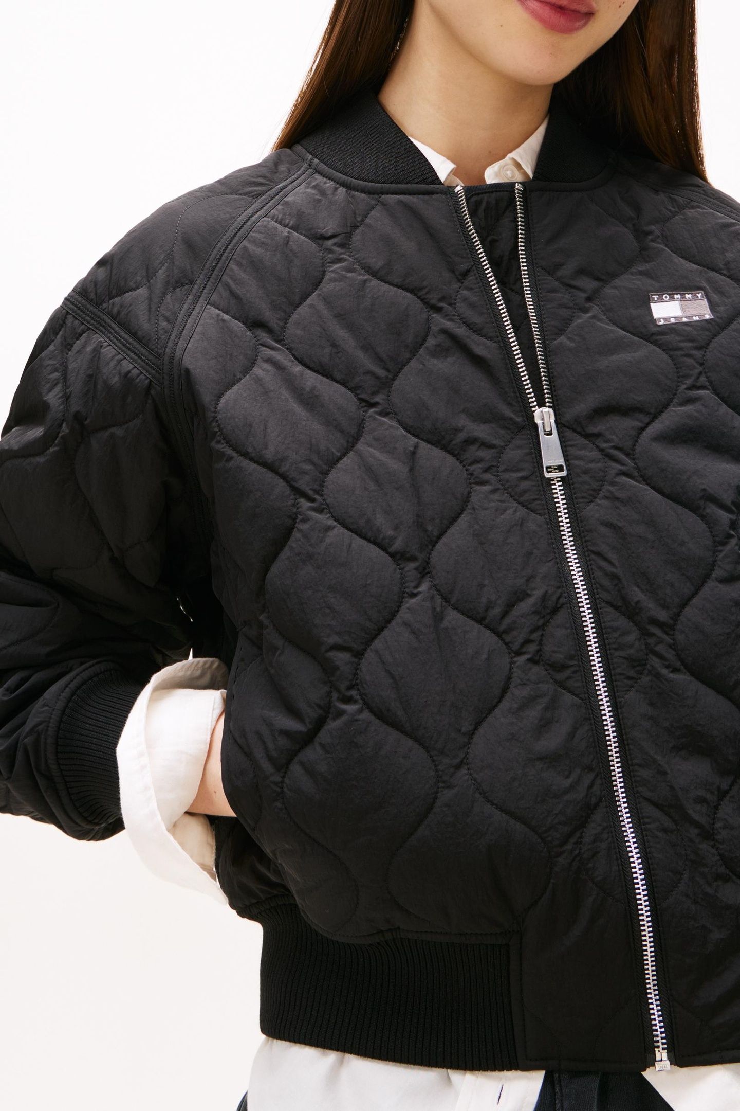 TJW QUILTED BOMBER BLACK 5