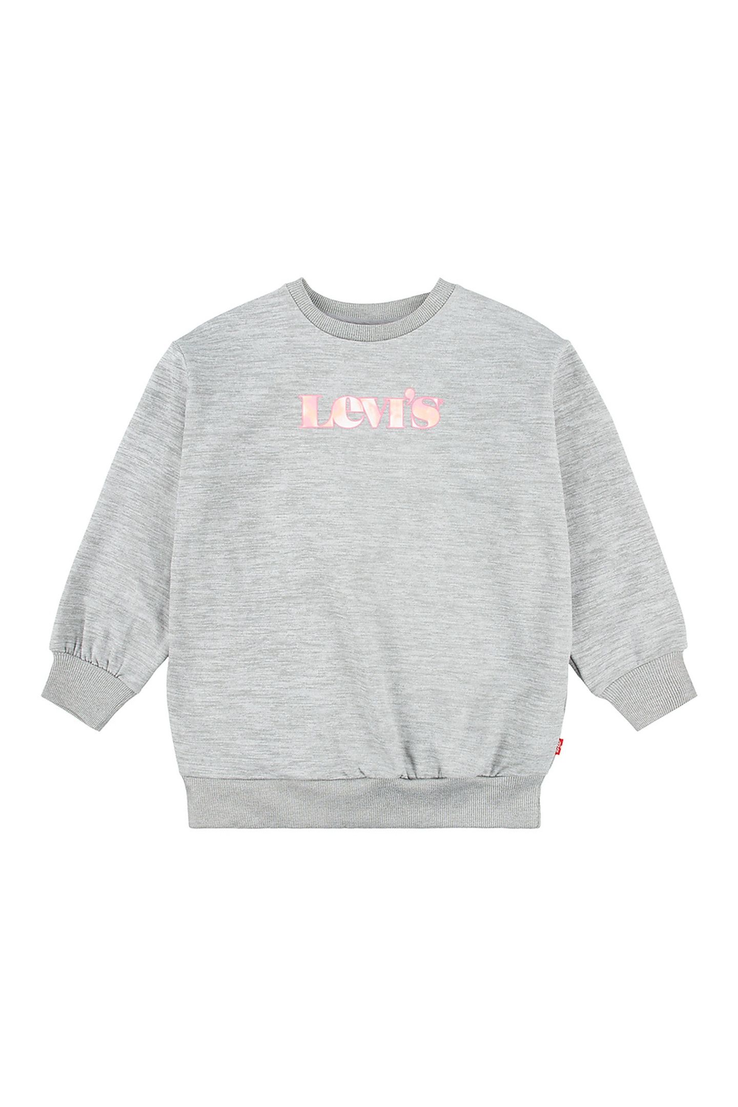 GIRLS OVERSIZED CREW SWEATSHIRT GRAY HEATHER 1