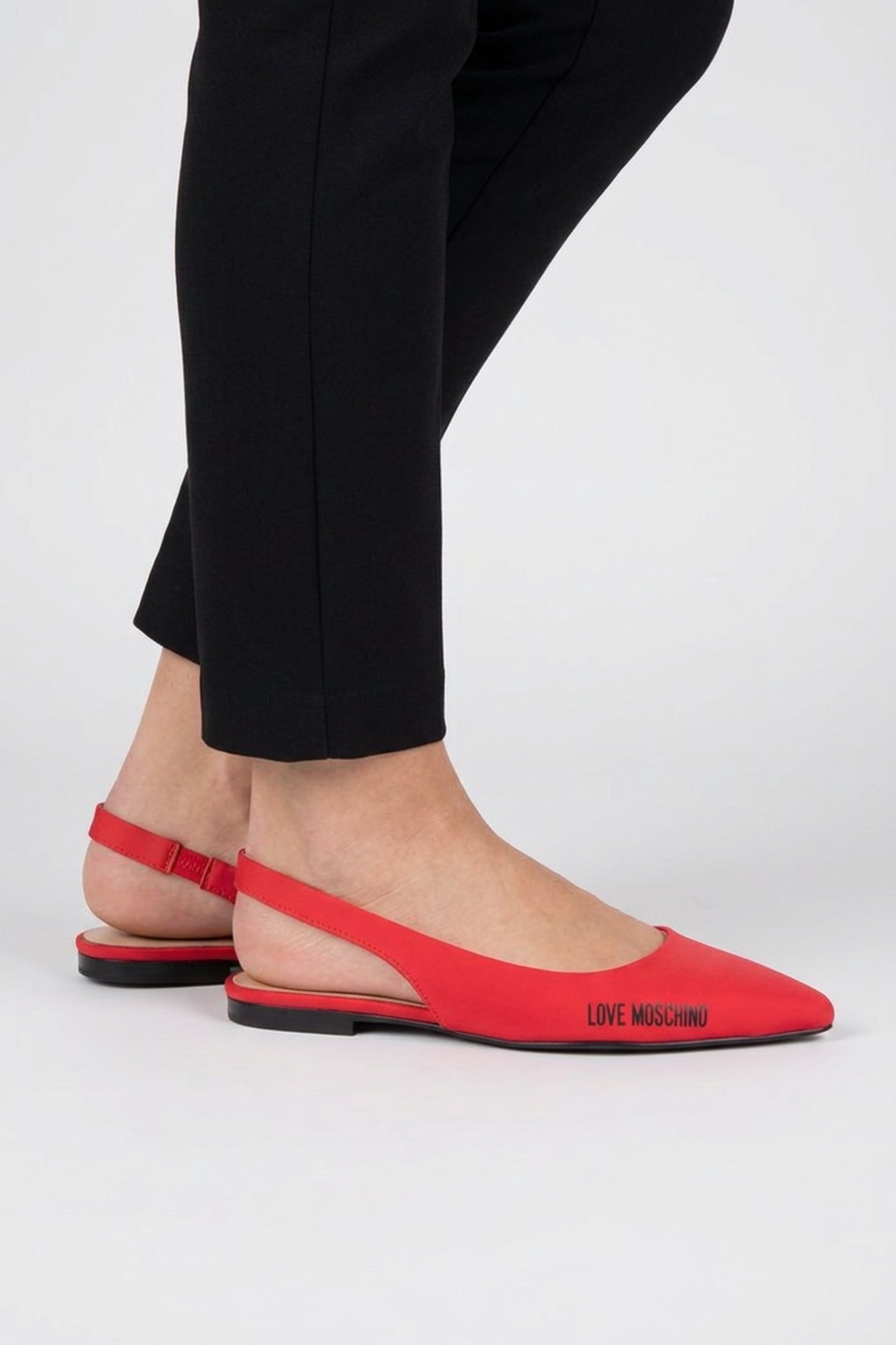 LYCRA SLINGBACK BALLET FLATS RED 3