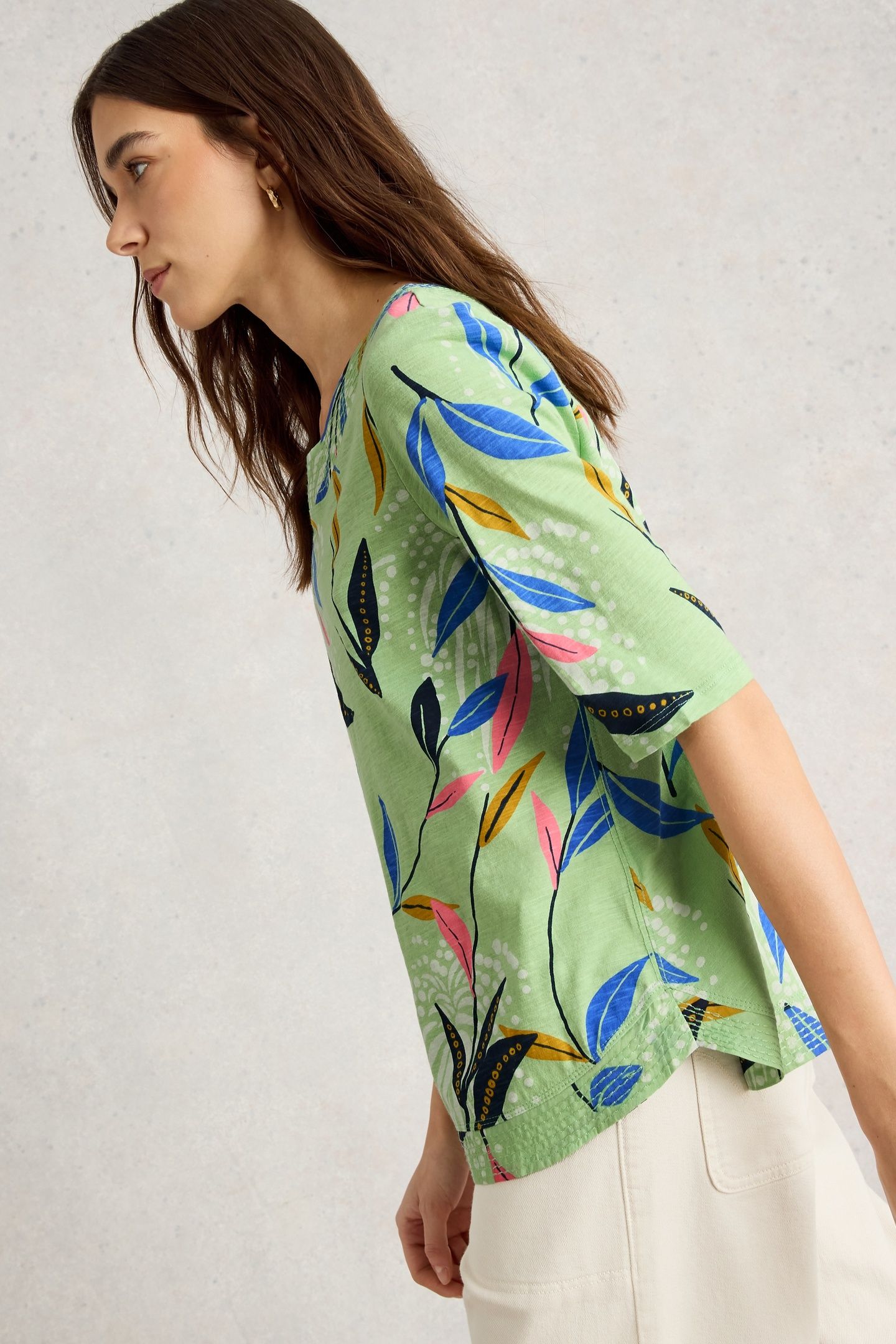 WEAVER JERSEY TEE GREEN PRINT 4