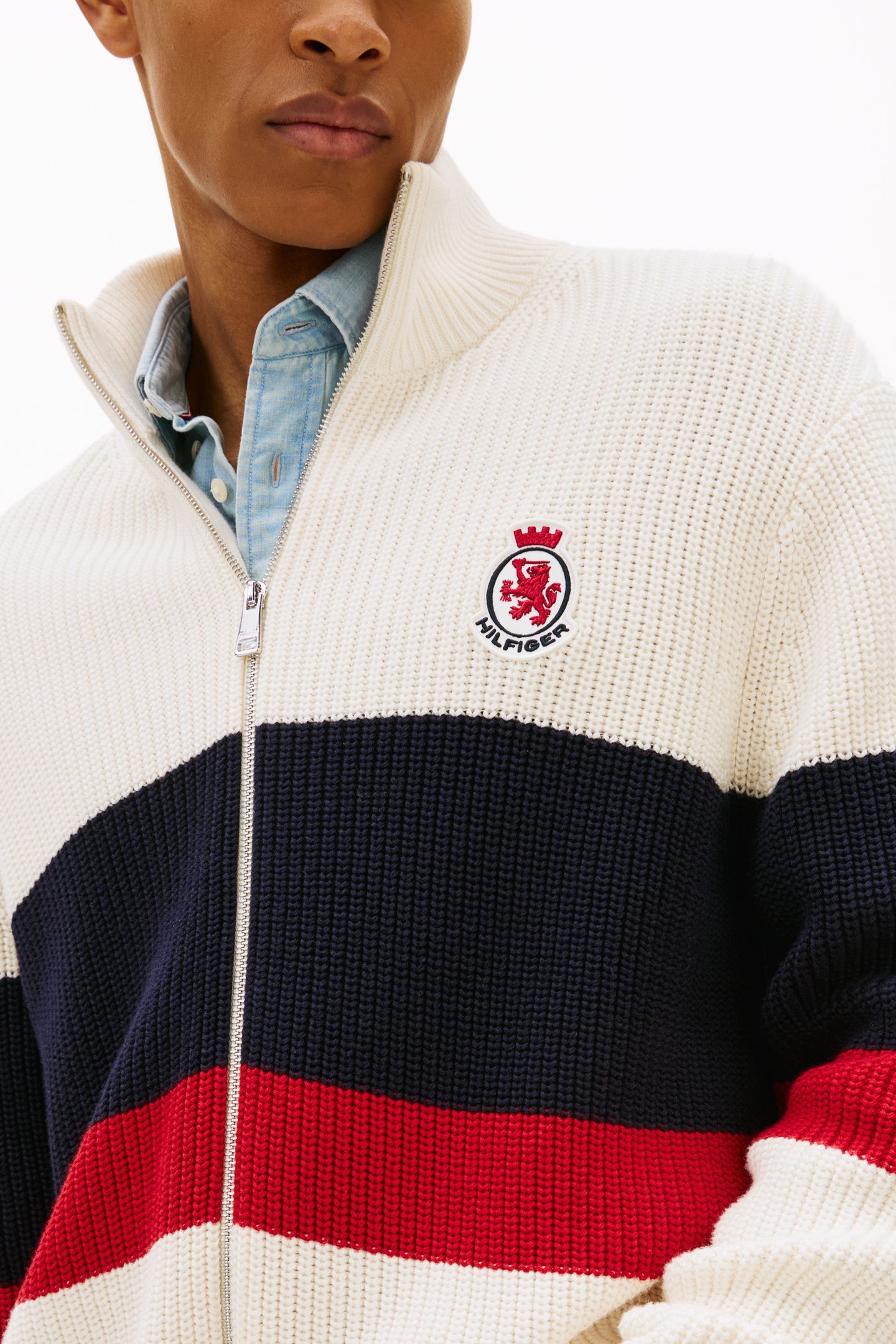 RWB RIB CHEST STRIPE IVORY PETAL 5