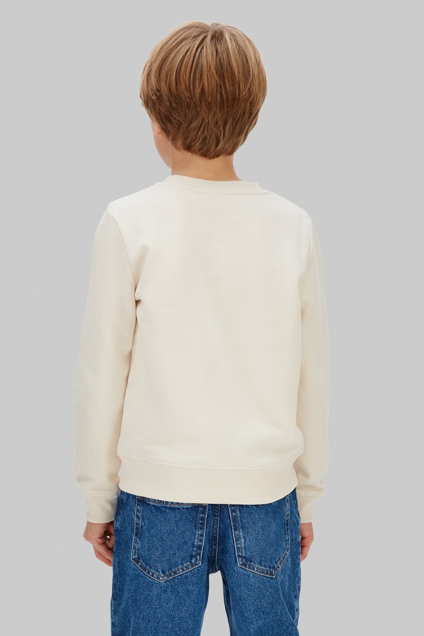 BOYS FESTIVE MONO SWEATSHIRT WHITECAP GRAY 2