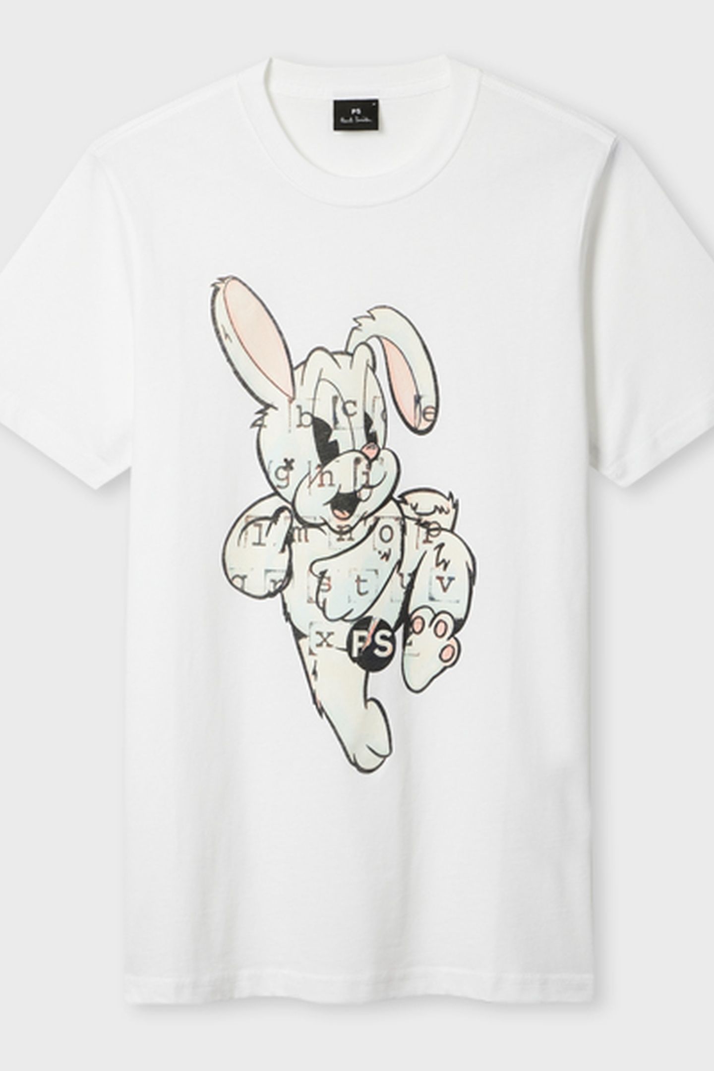 MENS SLIM FIT SS T SHIRT BUNNY WHITE 4