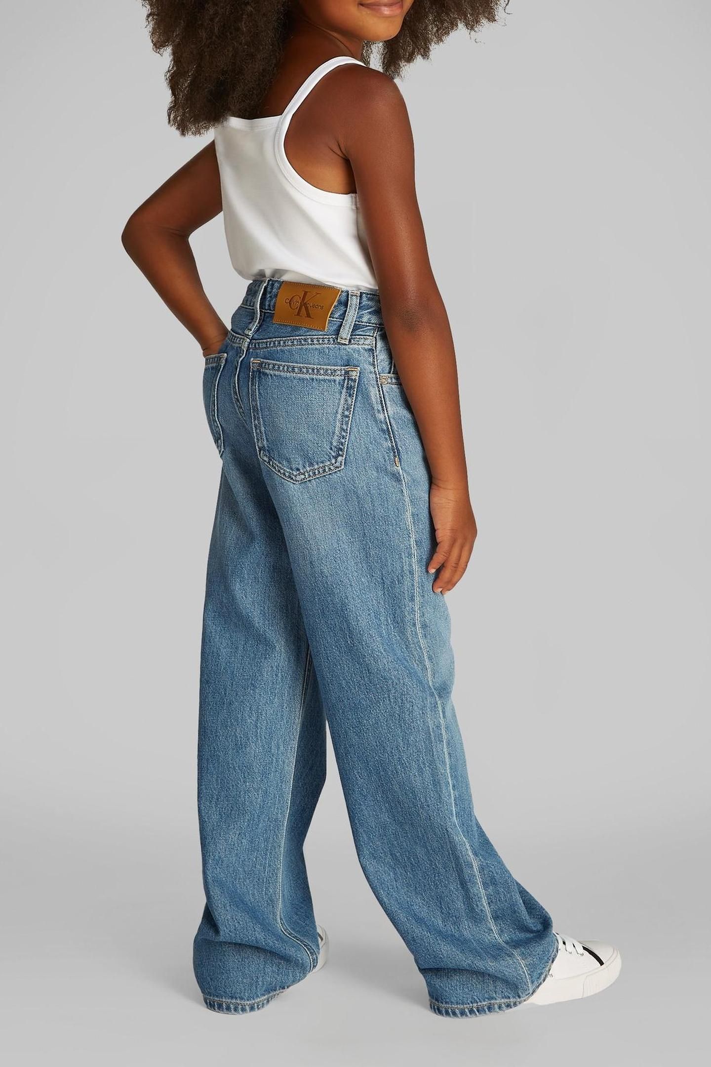 GIRLS WIDE LEG RELAXED LOW WAISTED SOFT BLUE 2