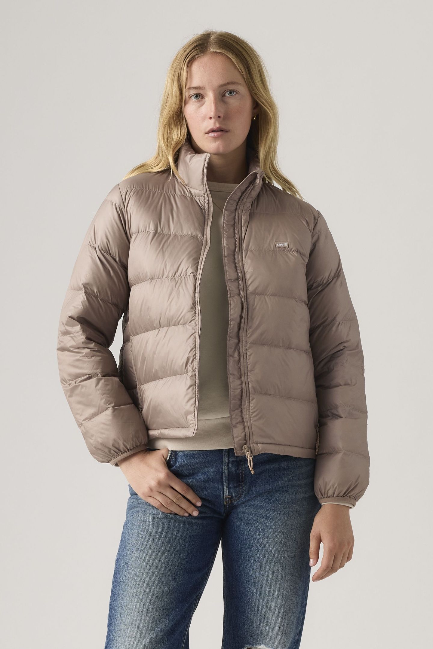 WILLA DOWN PACKABLE JACKET TAUPE GRAY 1