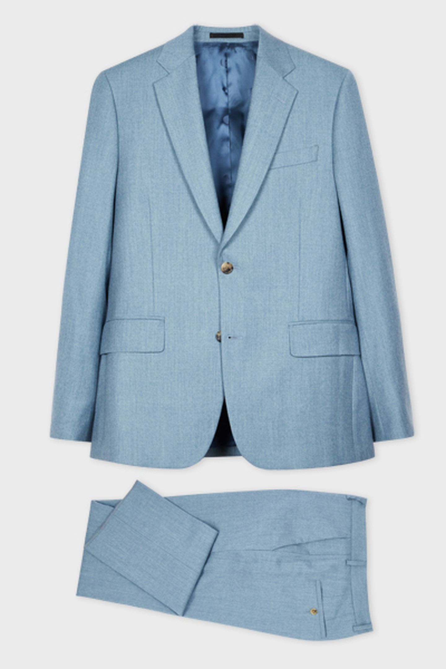 MENS TAILORED FIT 2 BUTTON SUIT LIGHT BLUE 3