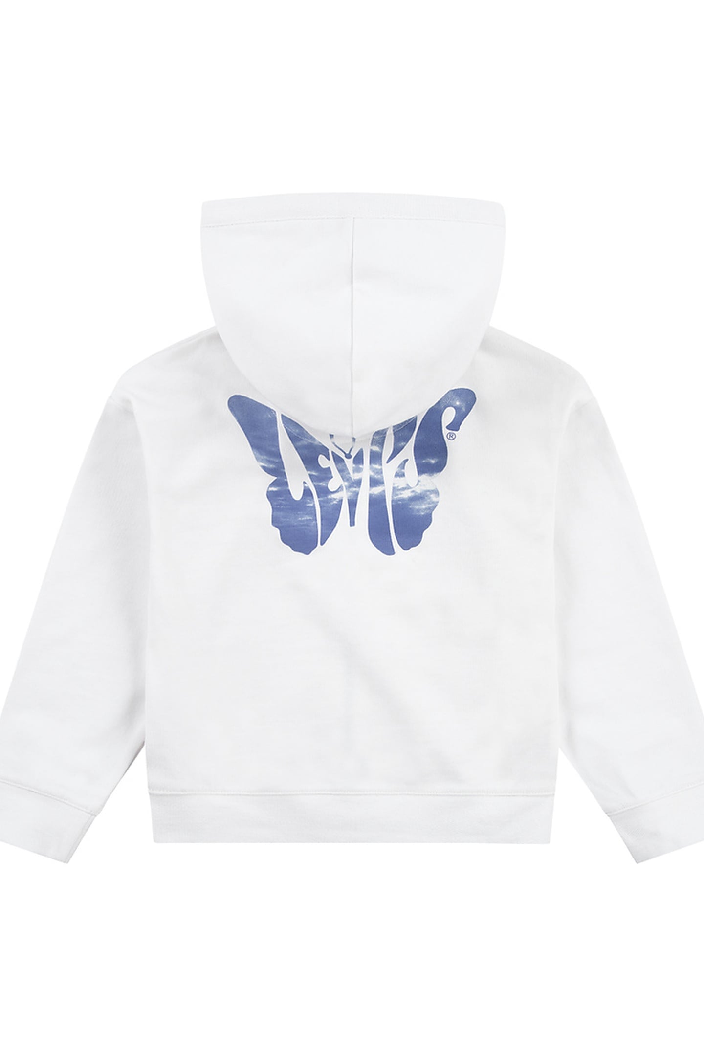 GIRLS CHUNKY SLUB OVERDYE FULL ZIP HOODIE WHITE 2