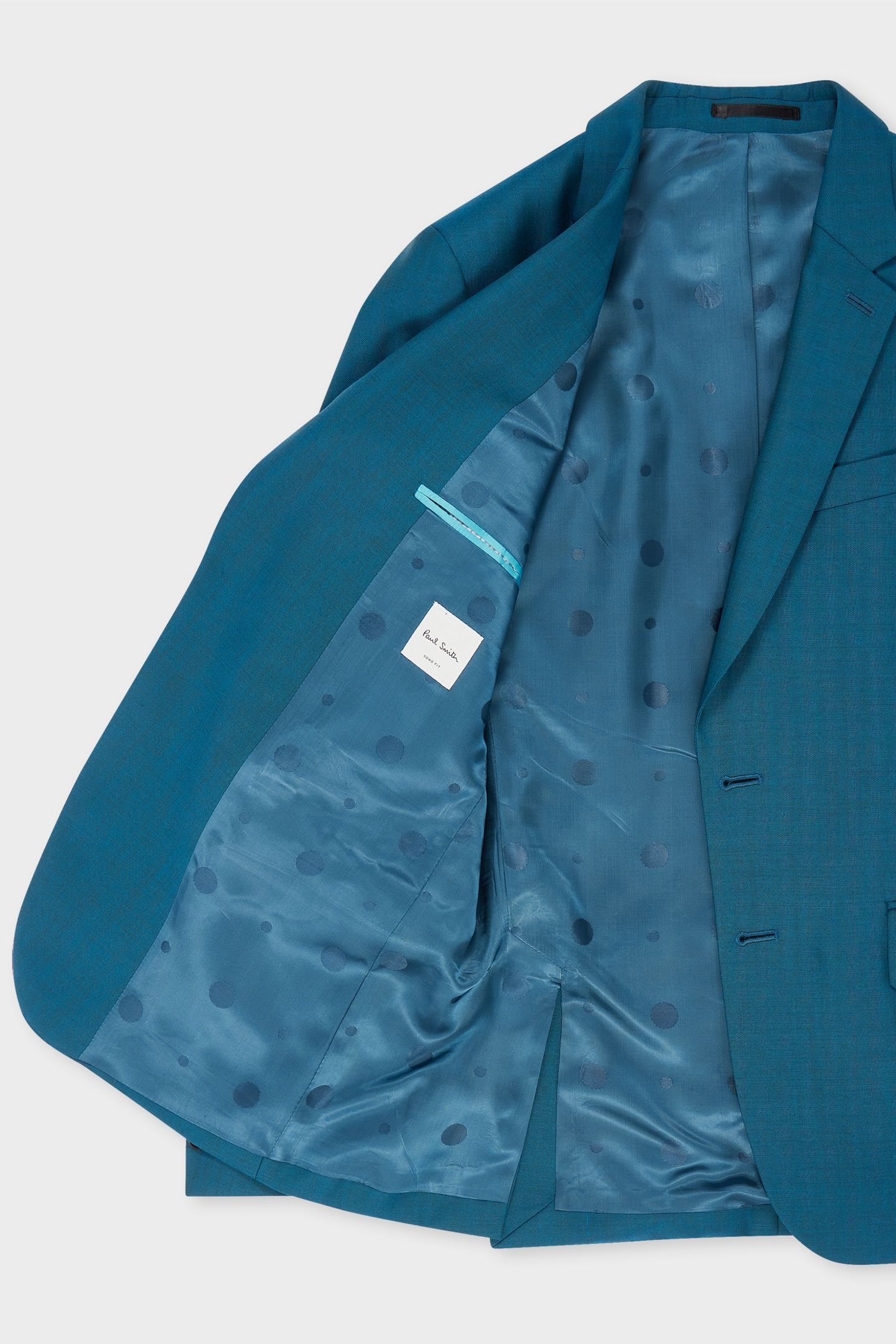 MENS TAILORED FIT 2 BUTTON SUIT PETROL BLUE 6