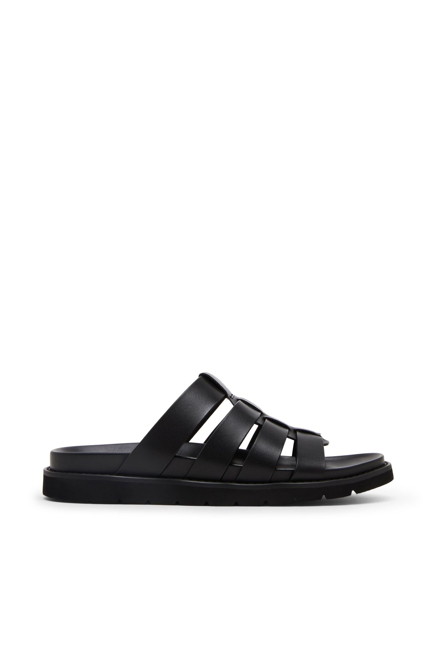 ANKARA SANDALS BLACK LEATHER 1