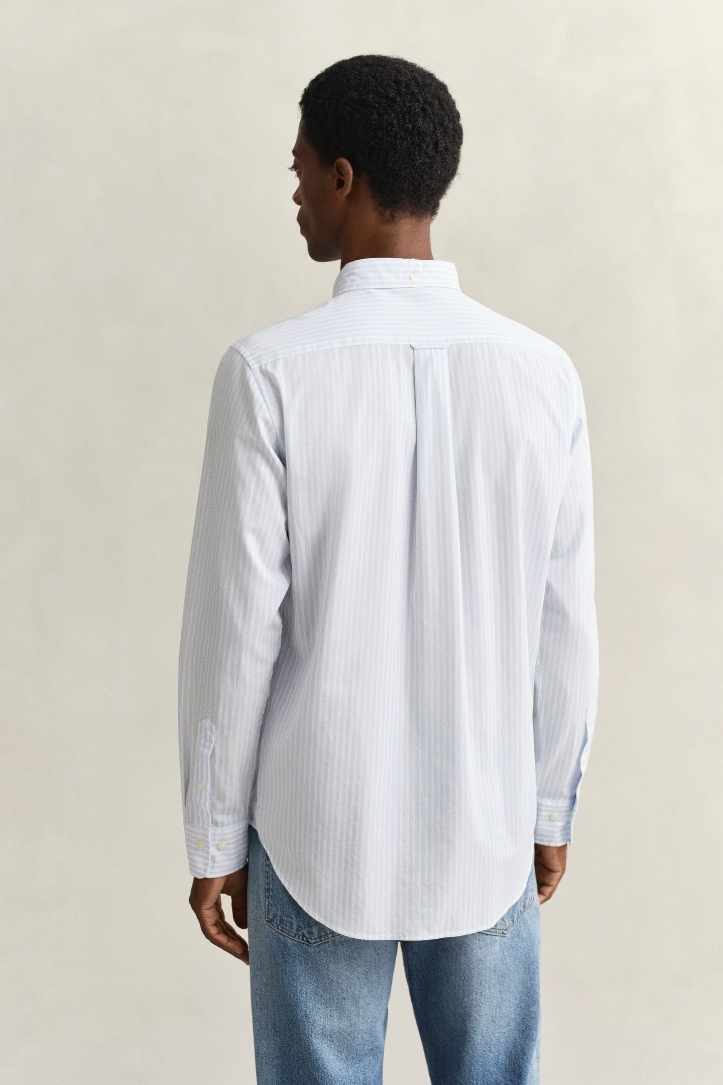 REG CLASSIC POPLIN STRIPE SHIRT LIGHT BLUE 2