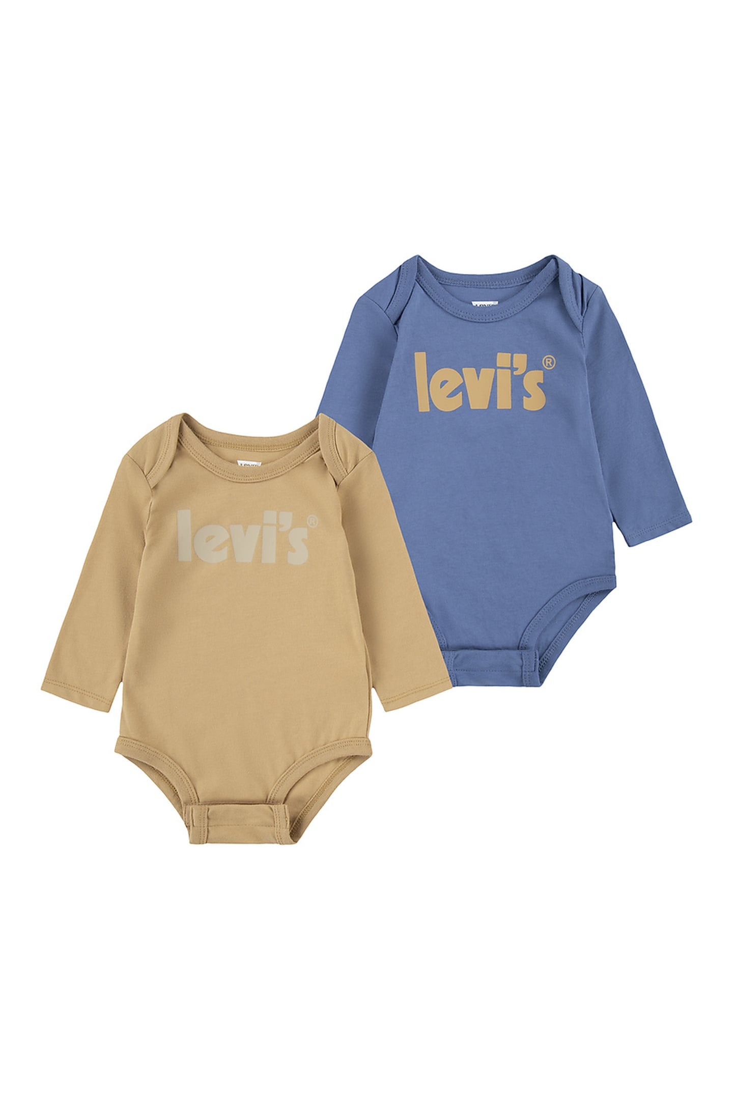 UNISEX POSTER LOGO 2PK L/S BODYSUIT BLUE HORIZON 1