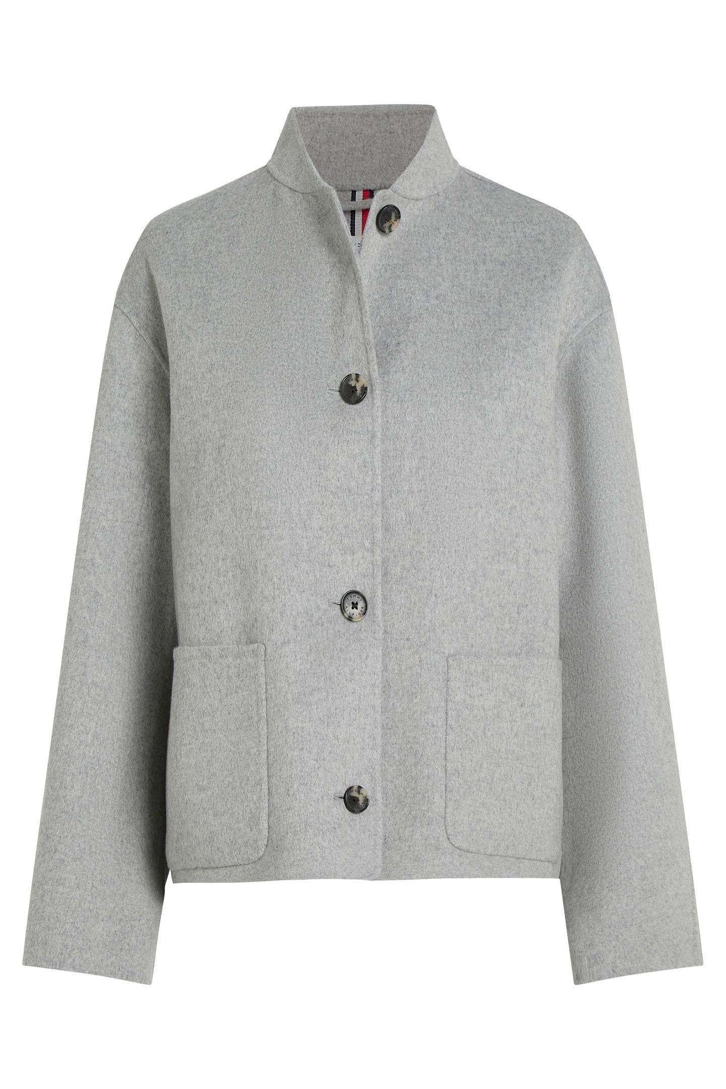 DF WOOL BOMBER JACKET LIGHT GREY HEATHER 4