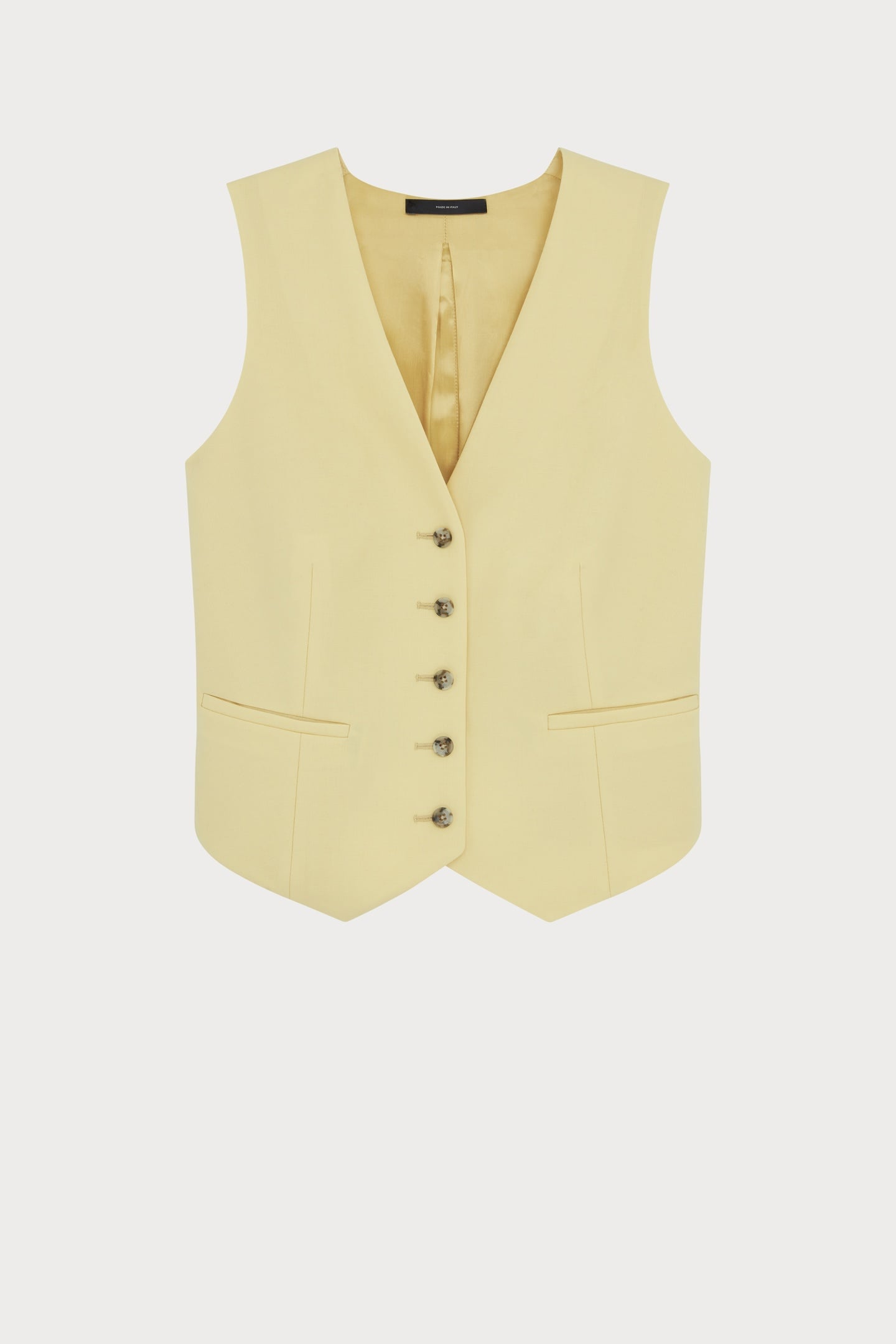 WOMENS WAISTCOAT LEMON YELLOW 7