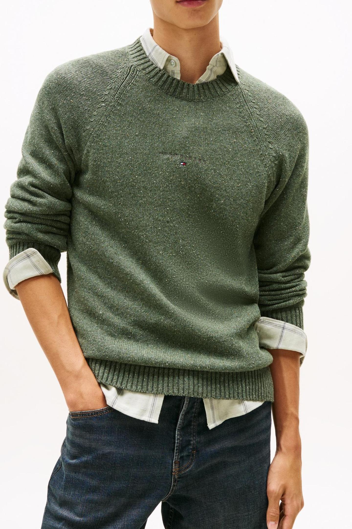 TJM SLIM LINEAR RAGLAN PEWTER GREEN 1