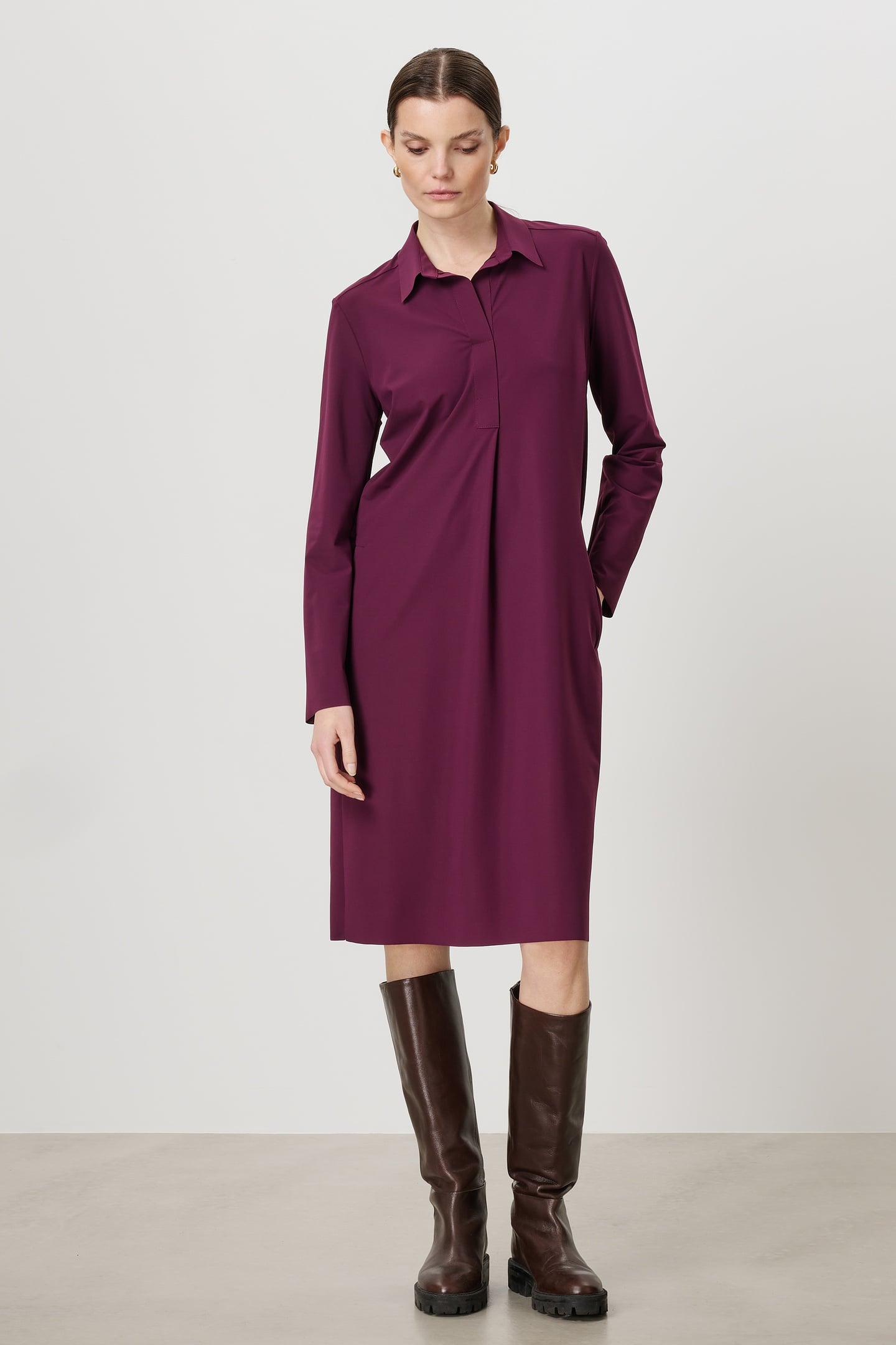 CRUZ DRESS DEEP-PLUM 3