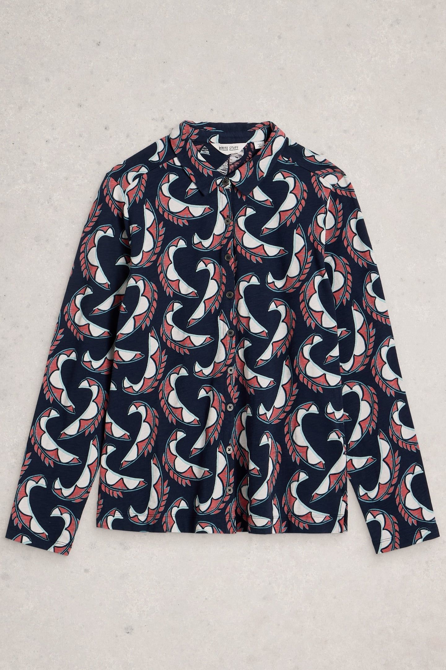 COSMIC LS SHIRT NAVY PRINT 1