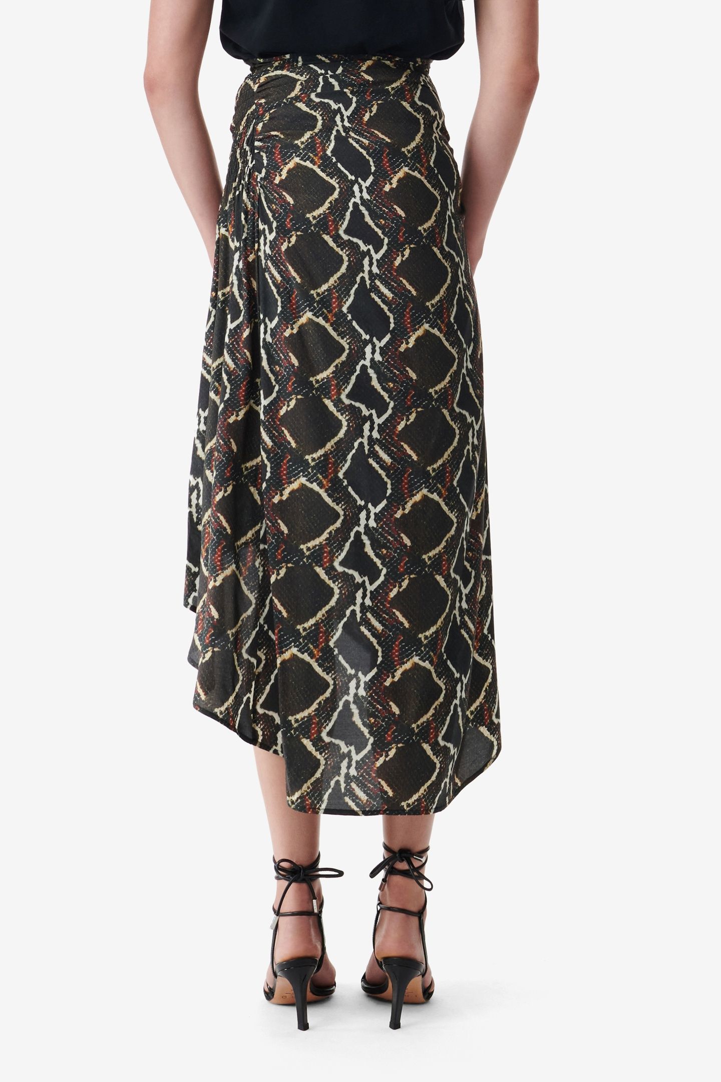 ALESSANDRA SKIRT BLACK/BROWN 4