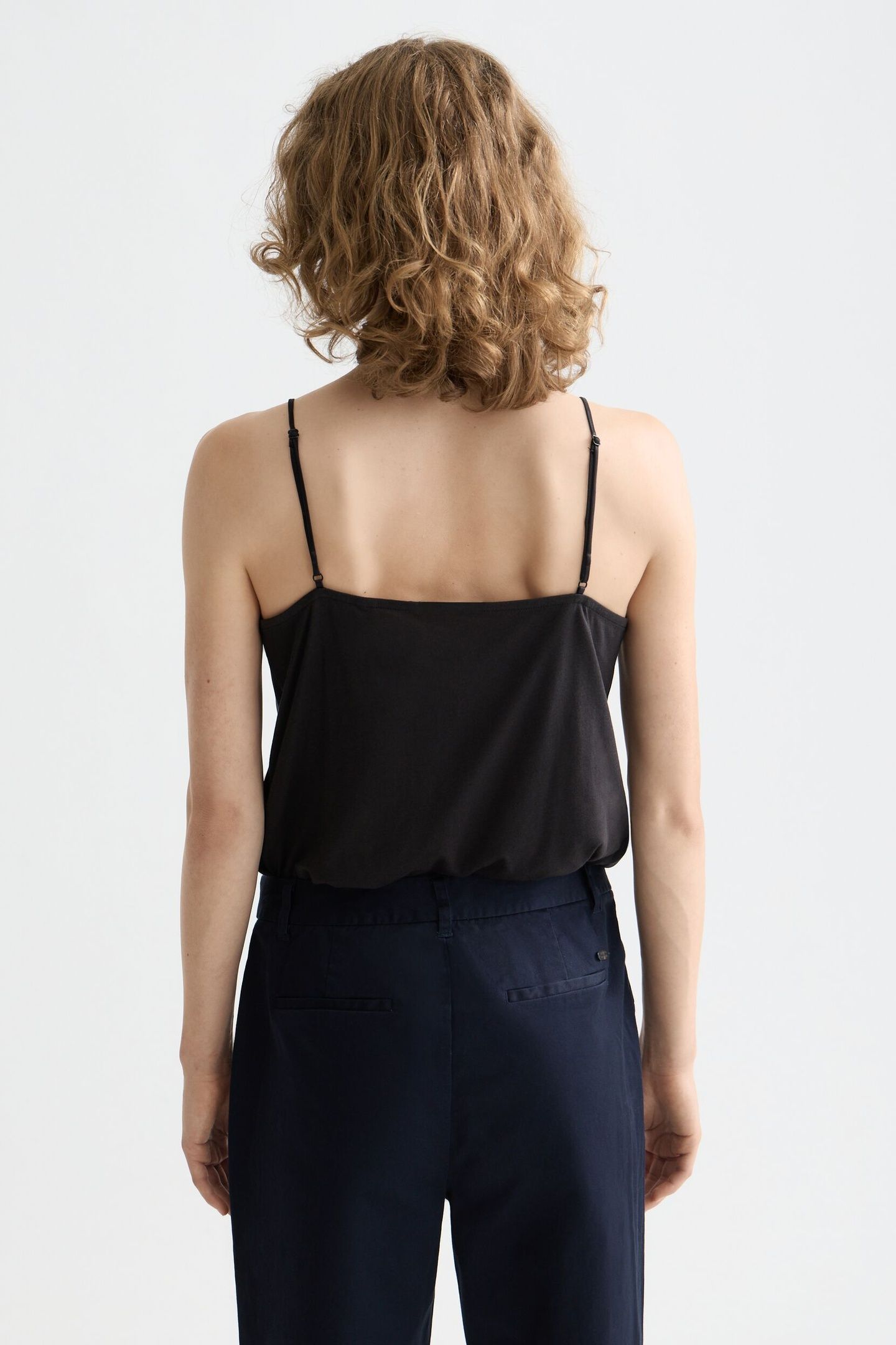 JERSEY WOVEN TANK BLACK 3
