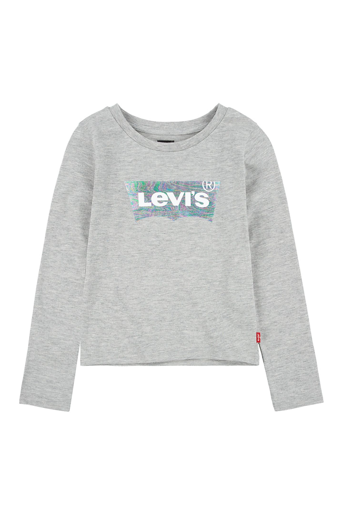 GIRLS LS BATWING TOP GRAY HEATHER 1