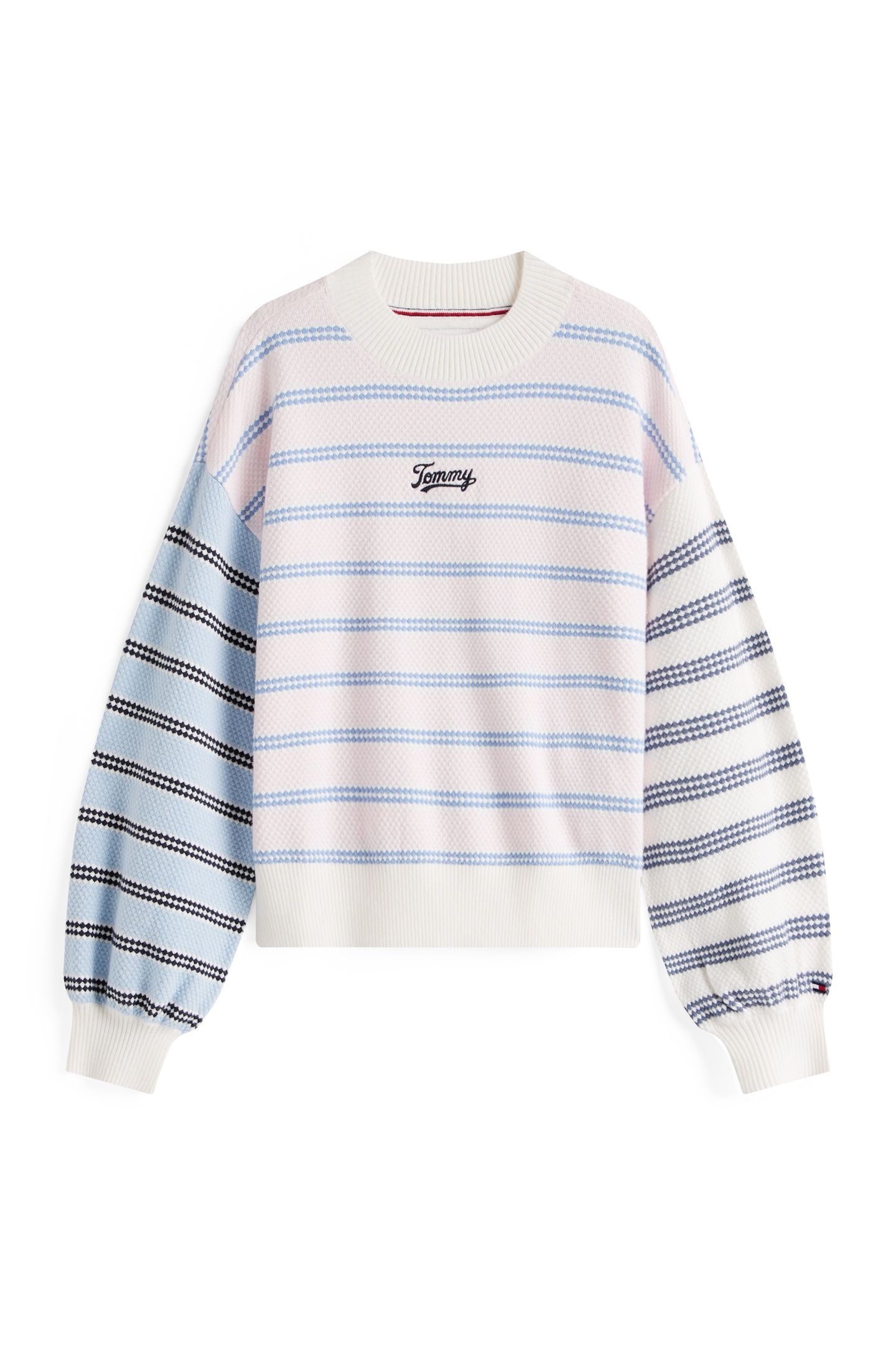 GIRLS STRIPED BALLOON SLEEVE LIGHT PINK MULTISTRIPES 4