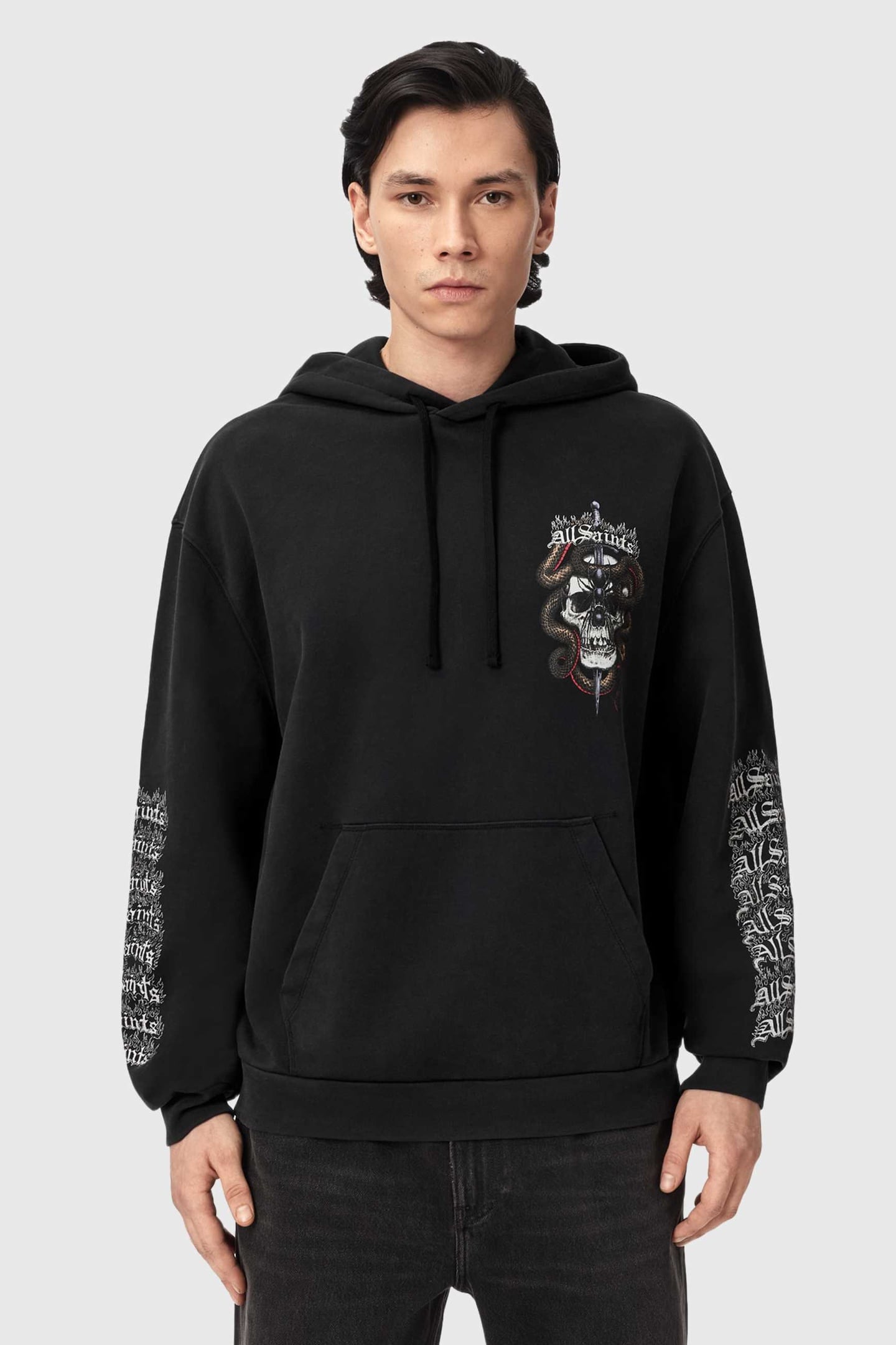 ARAKNID HOODY WASHED BLACK 2