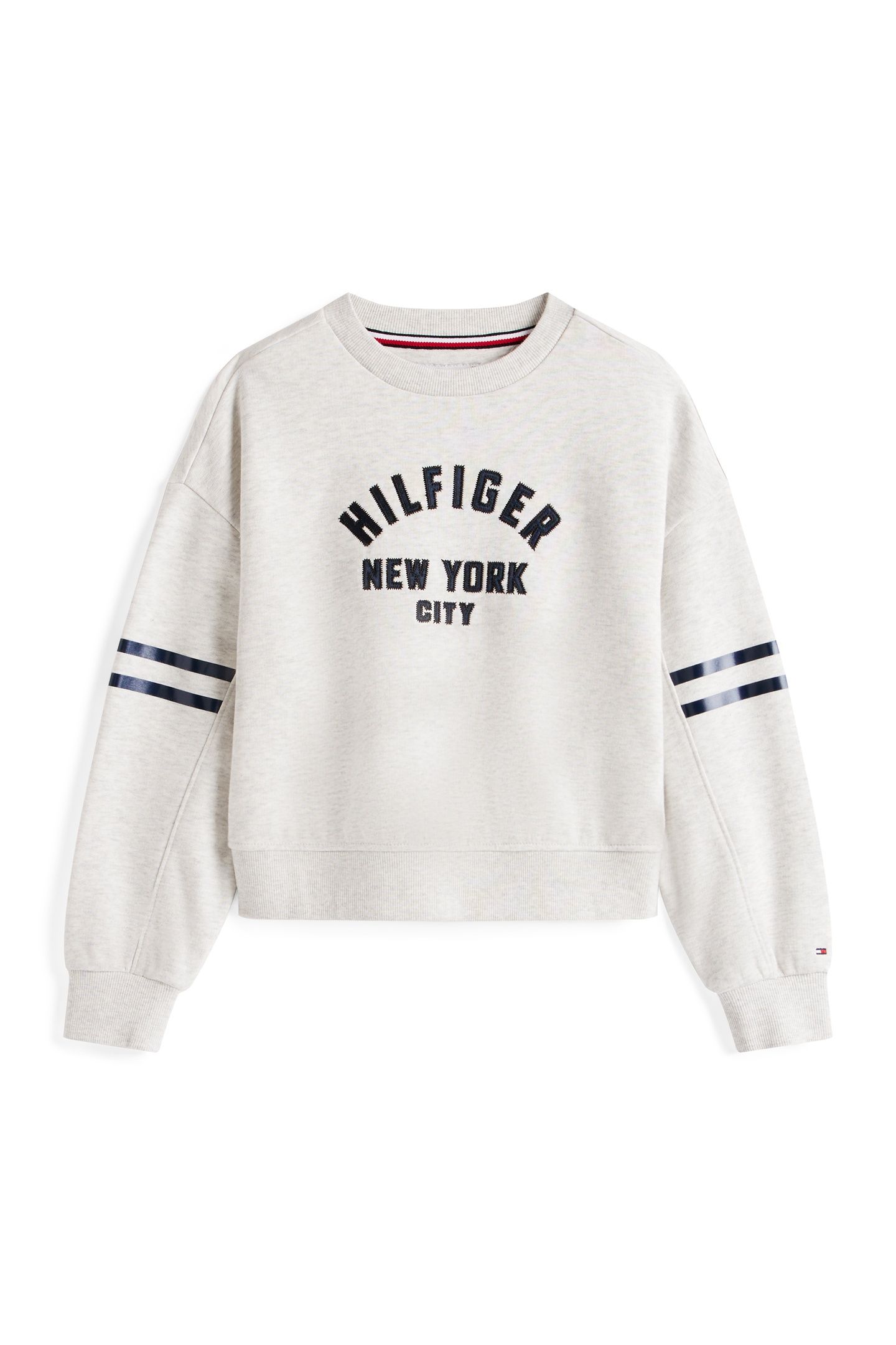 GIRLS HILFIGER BATWING SWEATER GREY HEATHER 4