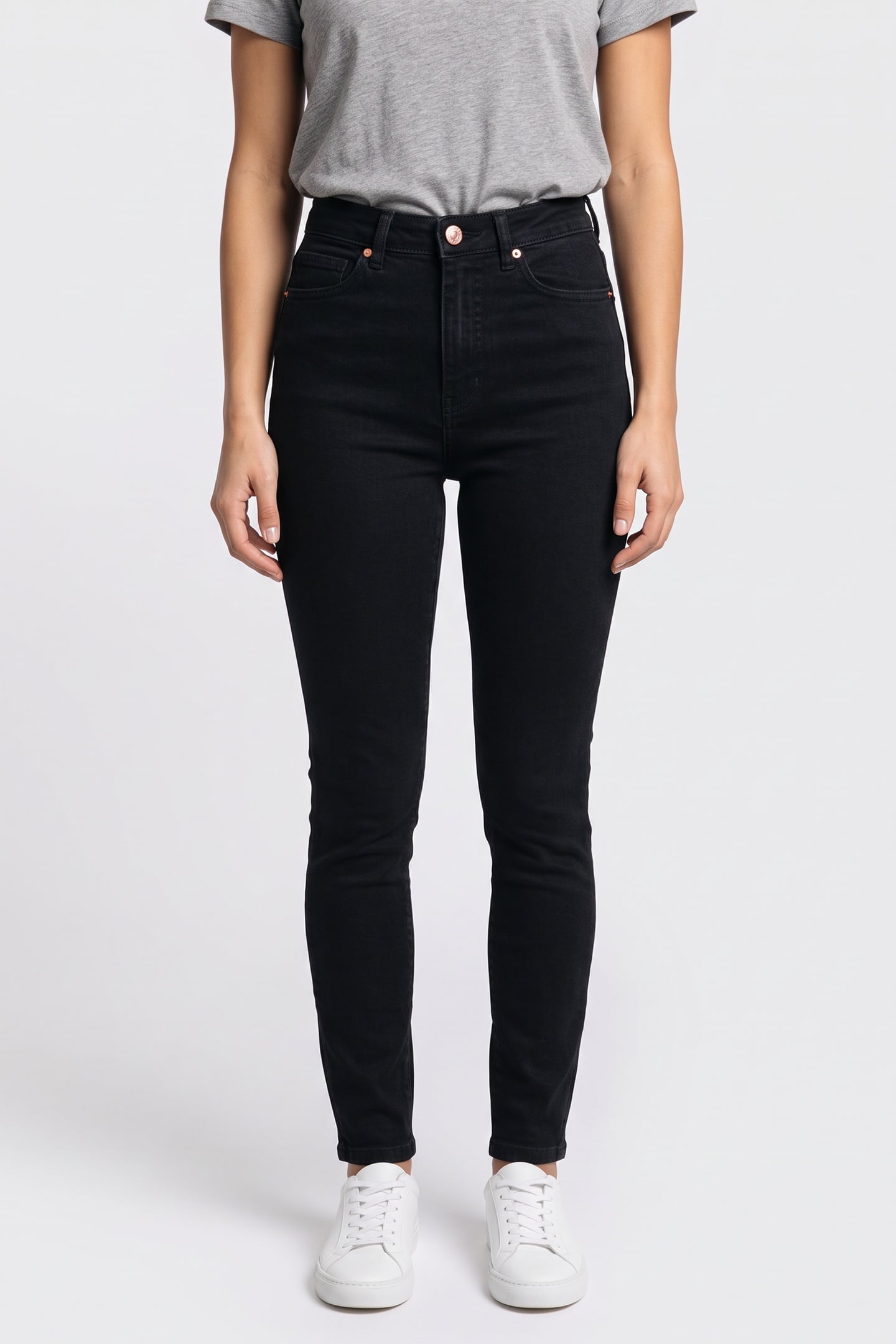 STRETCH ANKLE JEAN BLACK 1
