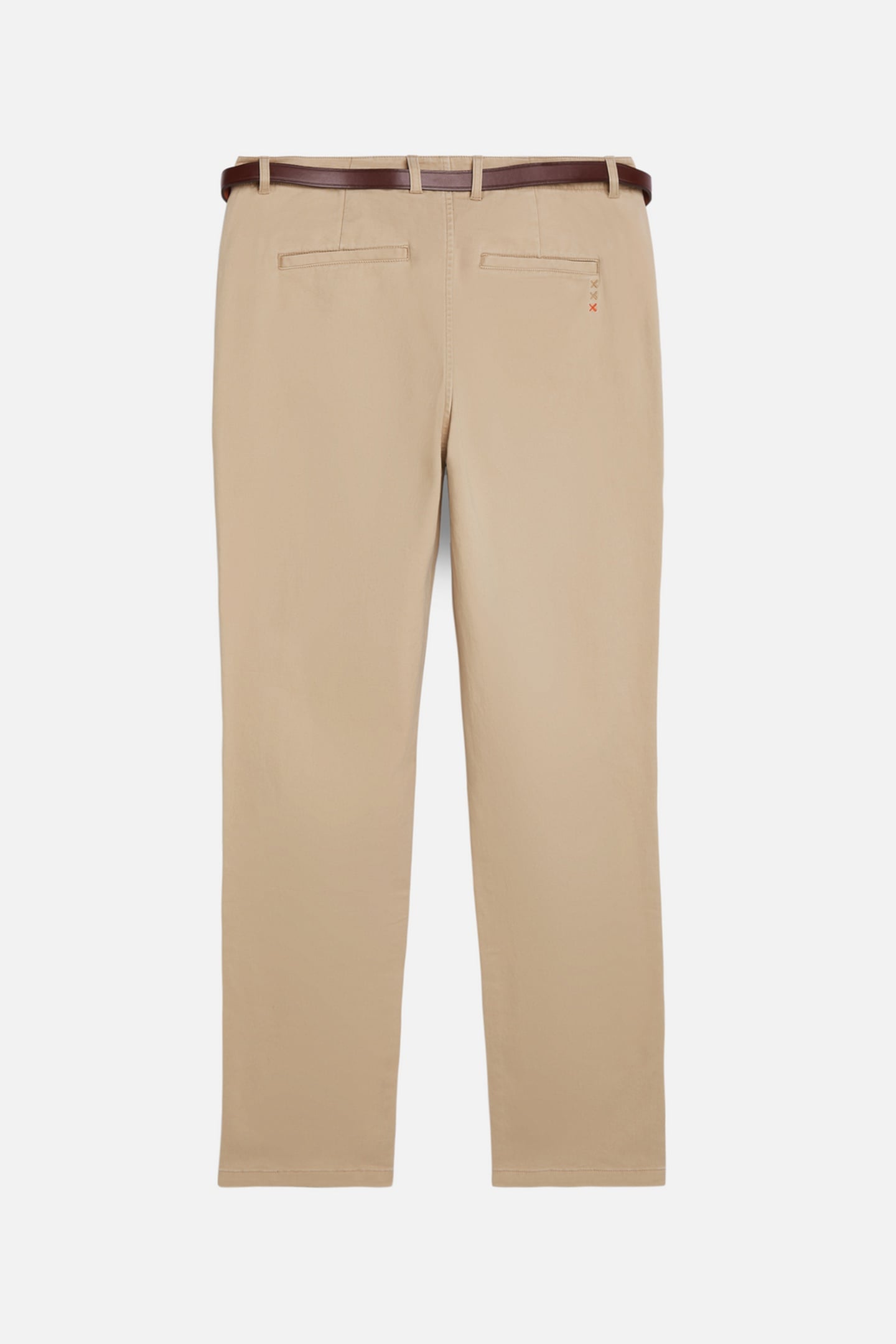 WARREN COTTON TWILL WASHED CHINO WITH BELT TRAVERTINE 2