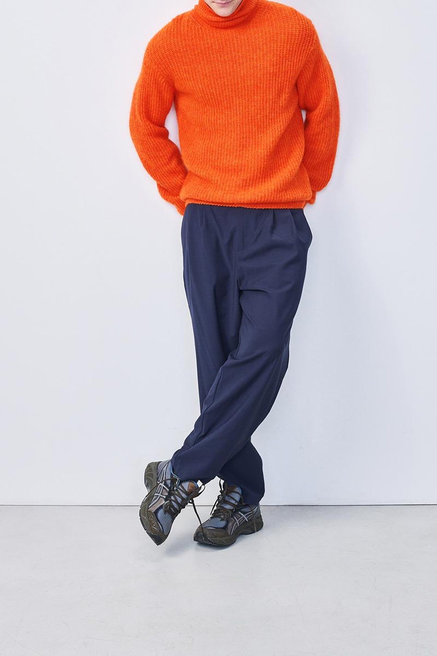 EAST KNIT SWEATER ORANGE CHINE 1