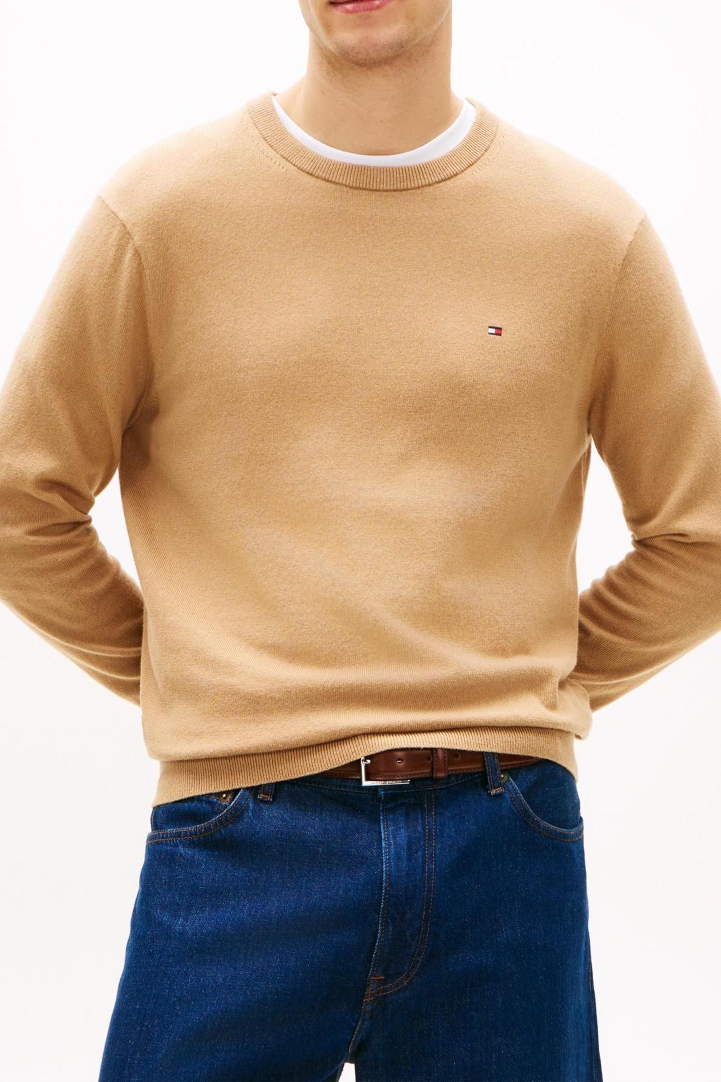PIMA COTTON CASHMERE SWEATER TIMELESS CAMEL 1