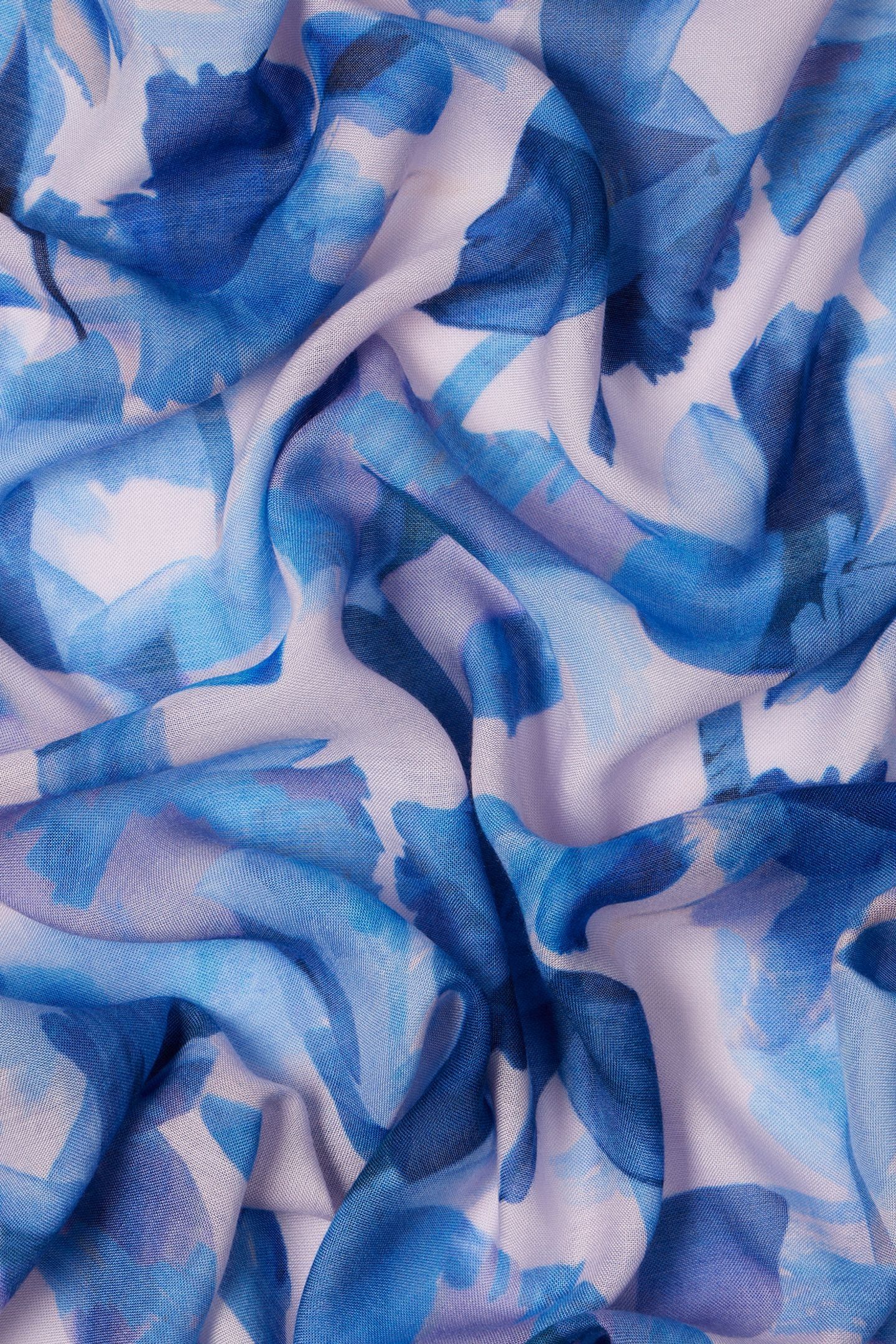 WOMEN SCARF PAINT FLORAL LIGHT PURPLE 5
