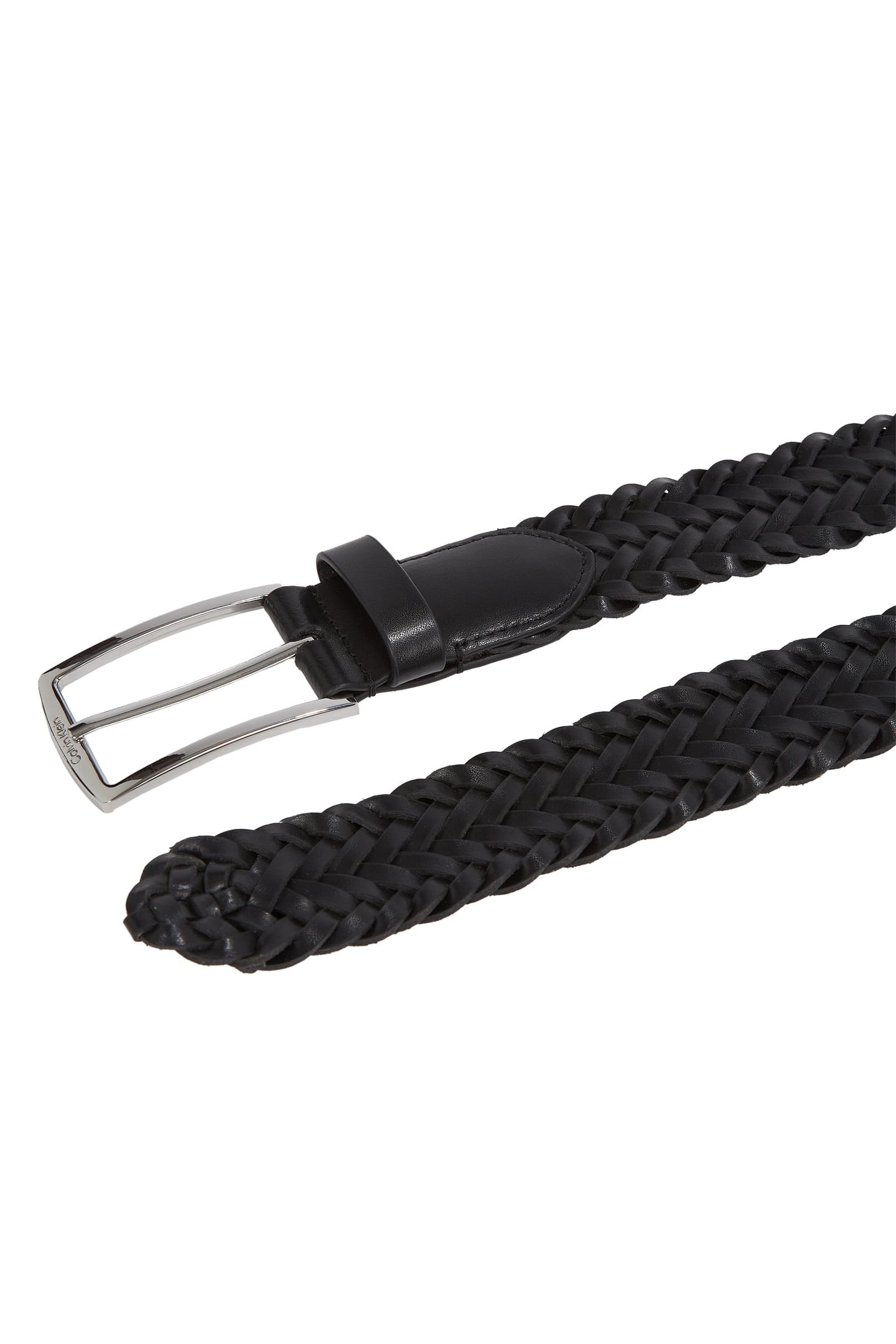 CK CASUAL ELONGATED BELT BLACK BRAIDED 3