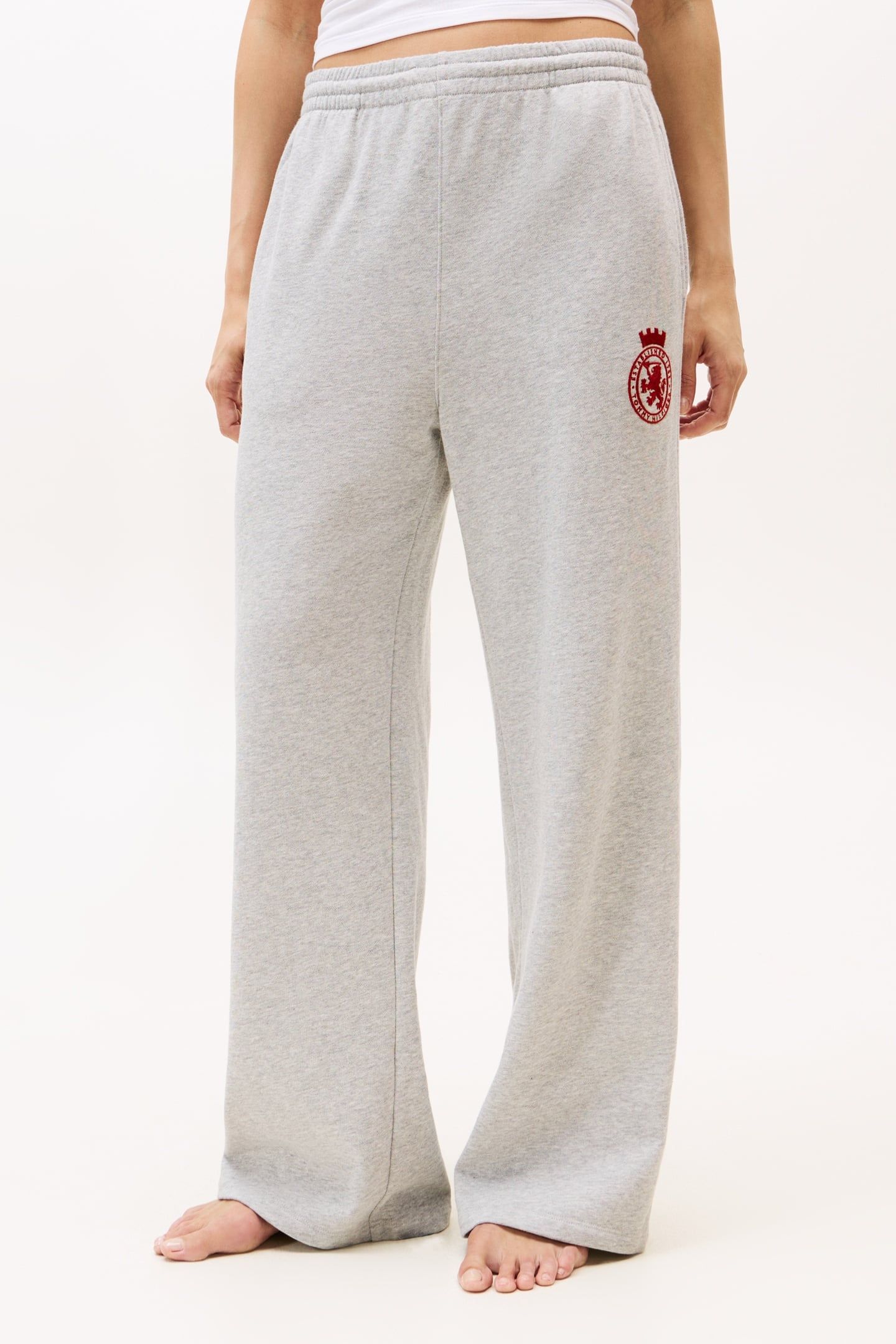 WIDE LEG PANTS LIGHT GREY HEATHER 4